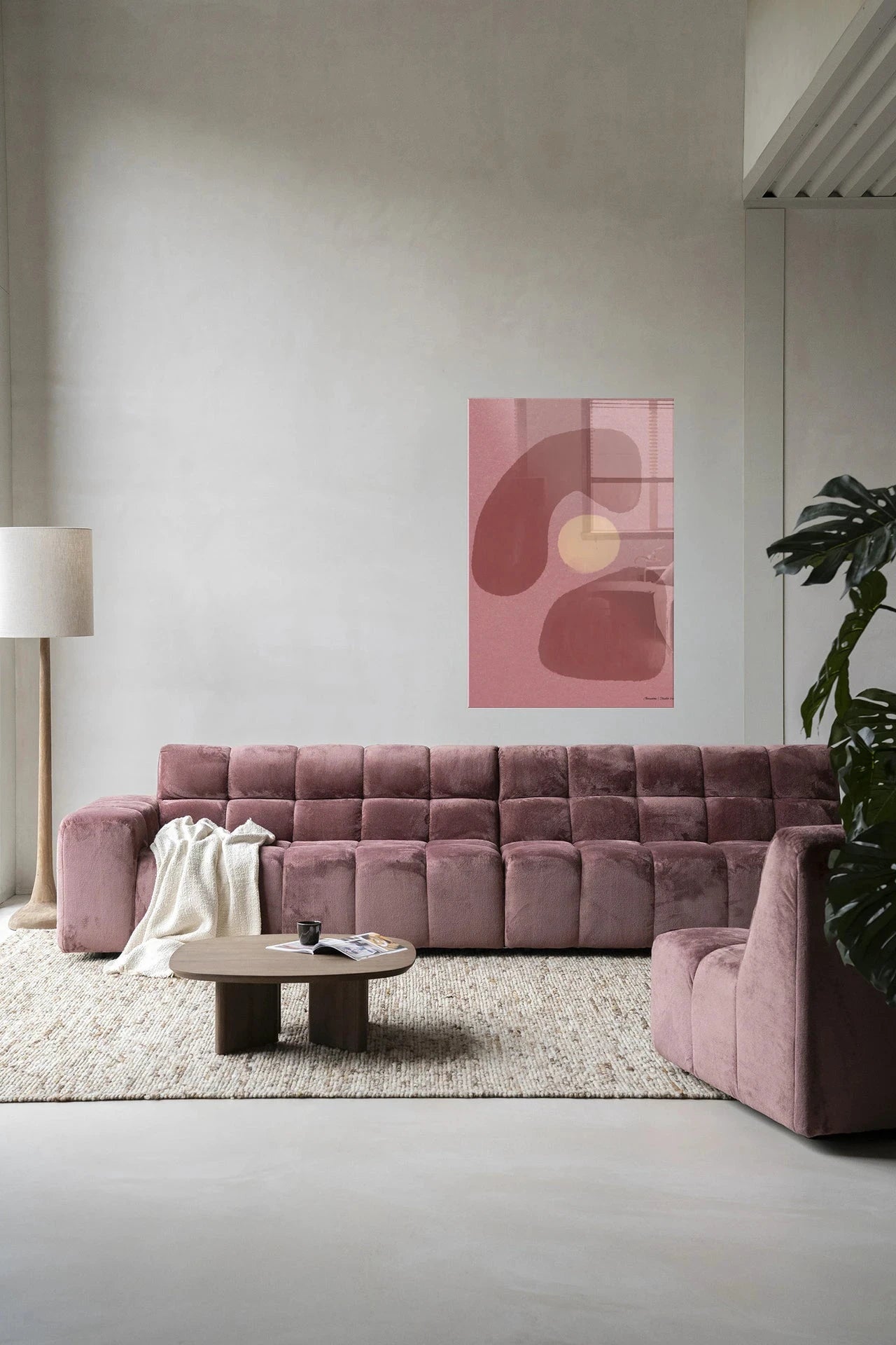 Elementa Morado 1 - Moderne Wanddecoratie | Artprint, Glass Art, Wandkleed by Urban Cotton