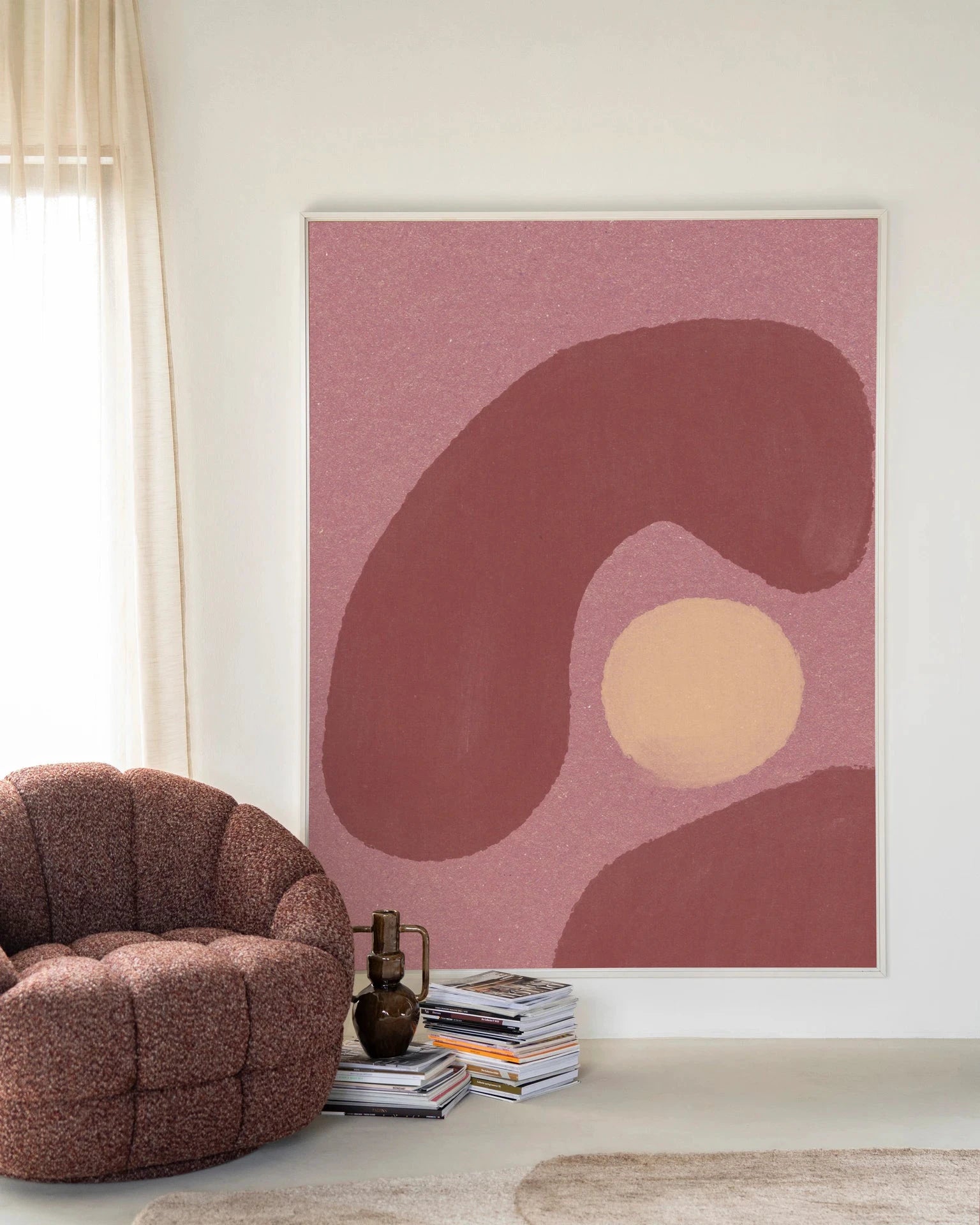 Elementa Morado 1 - Moderne Wanddecoratie | Artprint, Glass Art, Wandkleed by Urban Cotton