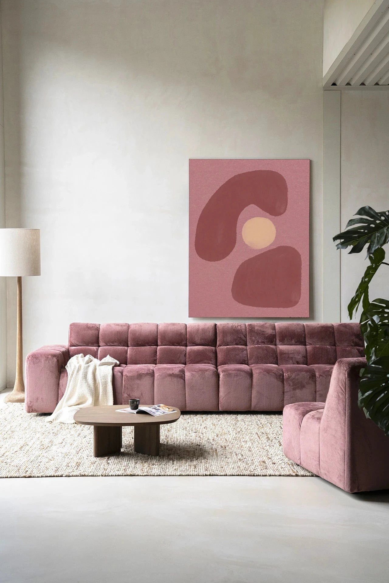 Elementa Morado 1 - Moderne Wanddecoratie | Artprint, Glass Art, Wandkleed by Urban Cotton