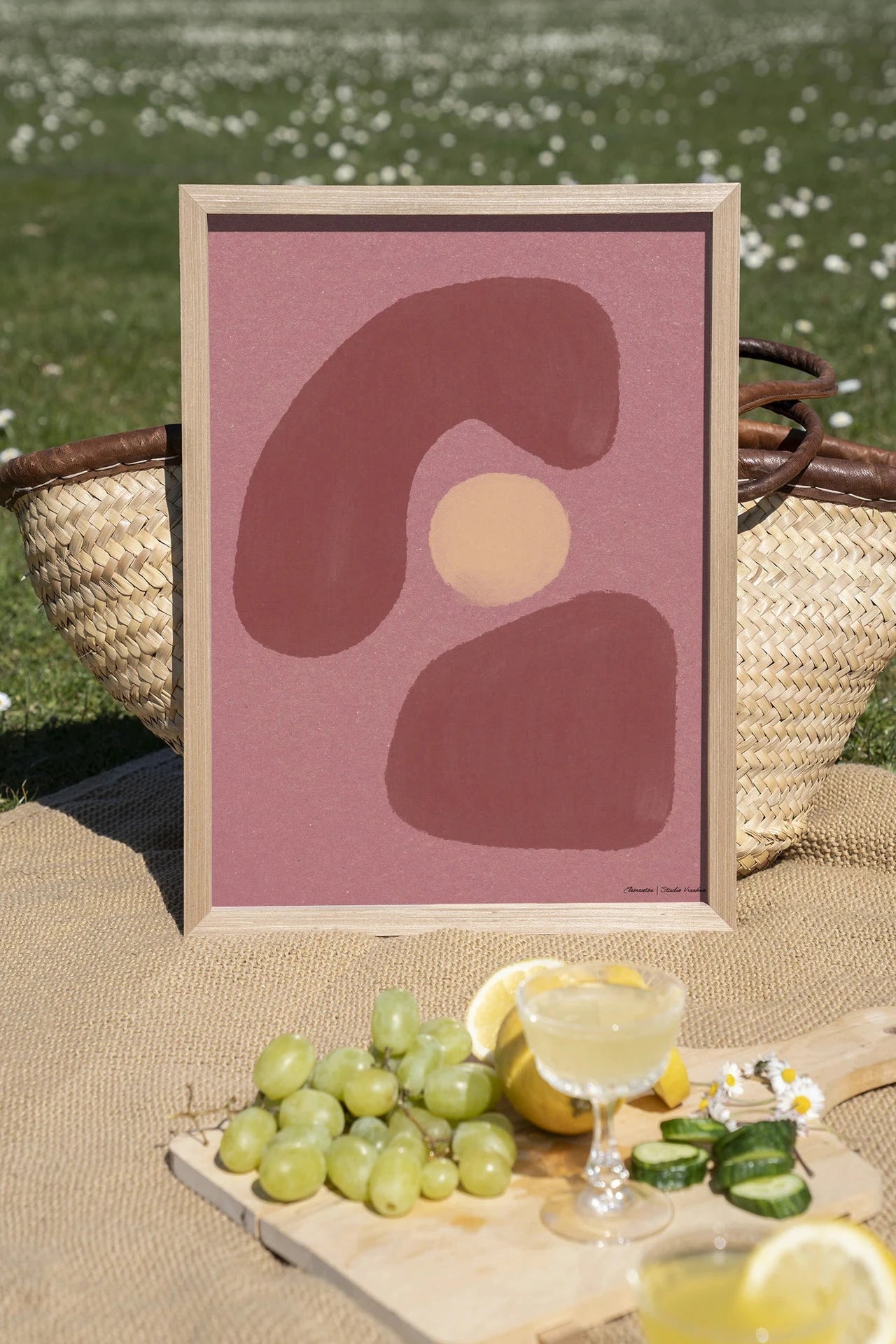 Elementa Morado 1 - Moderne Wanddecoratie | Artprint, Glass Art, Wandkleed by Urban Cotton