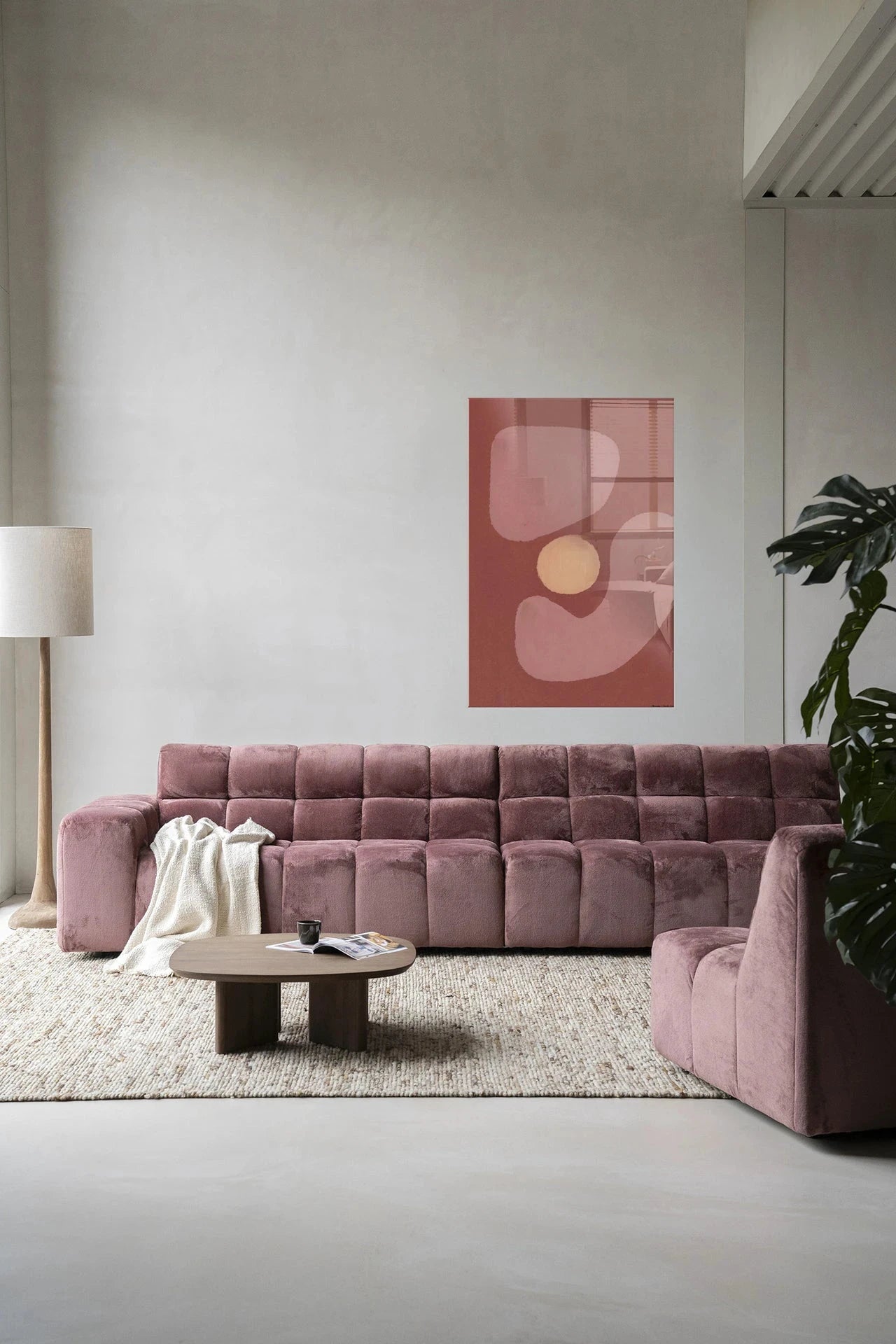 Elementa Morado 2 - Moderne Wanddecoratie | Artprint, Glass Art, Wandkleed by Urban Cotton