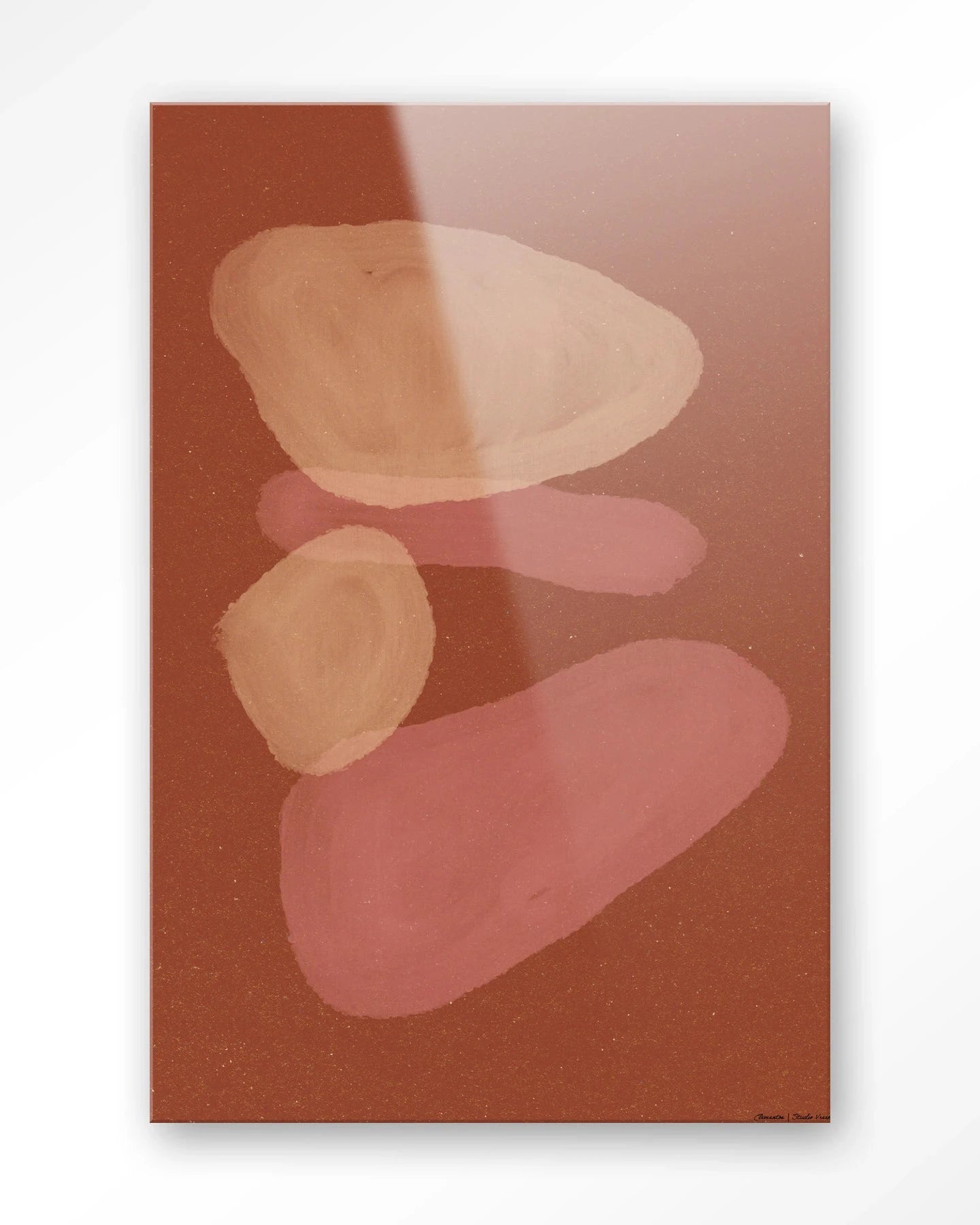 Elementa Rossa 1 - Moderne Wanddecoratie | Artprint, Glass Art, Wandkleed by Urban Cotton