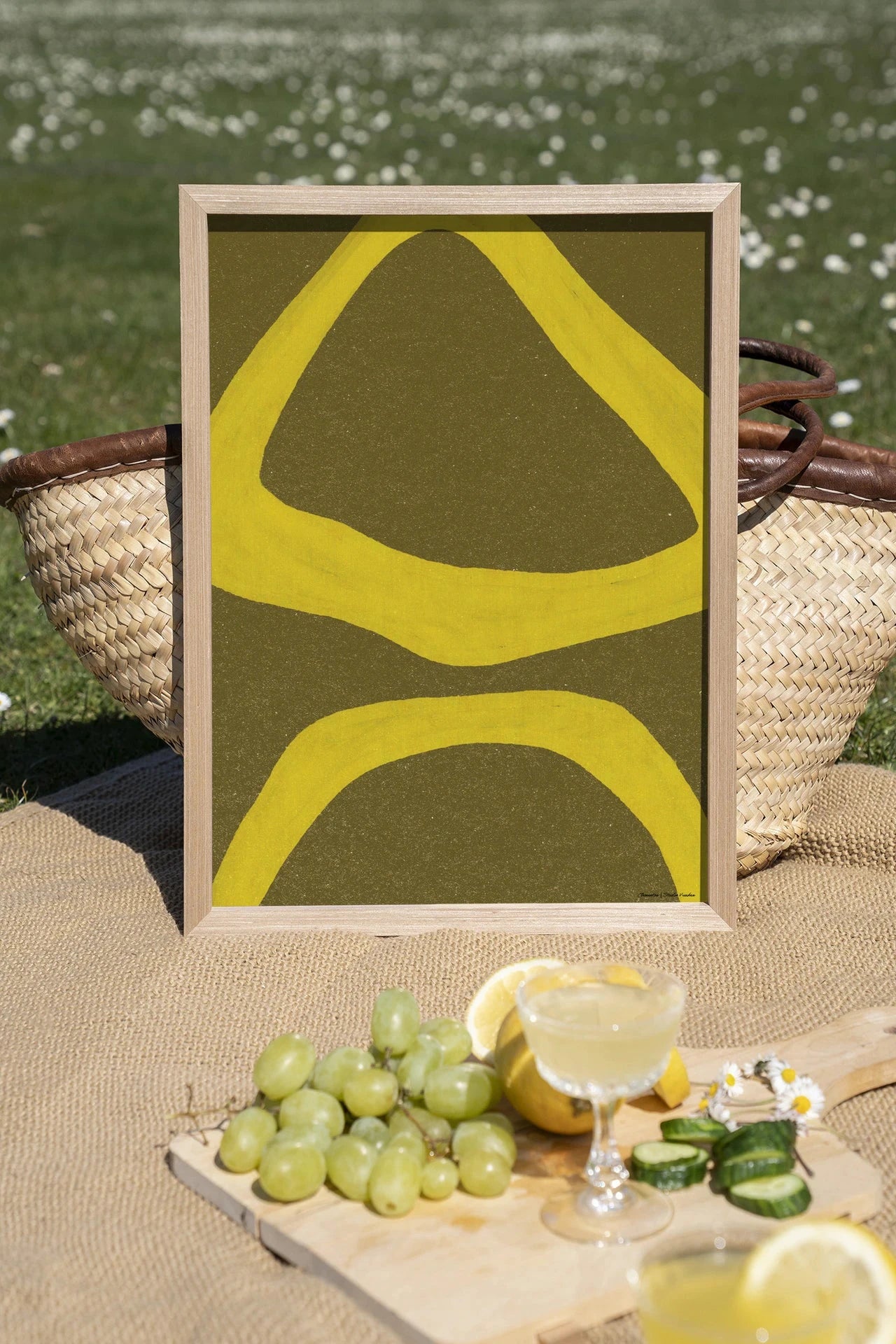 Elementa Verde 1 - Moderne Wanddecoratie | Artprint, Glass Art, Wandkleed by Urban Cotton