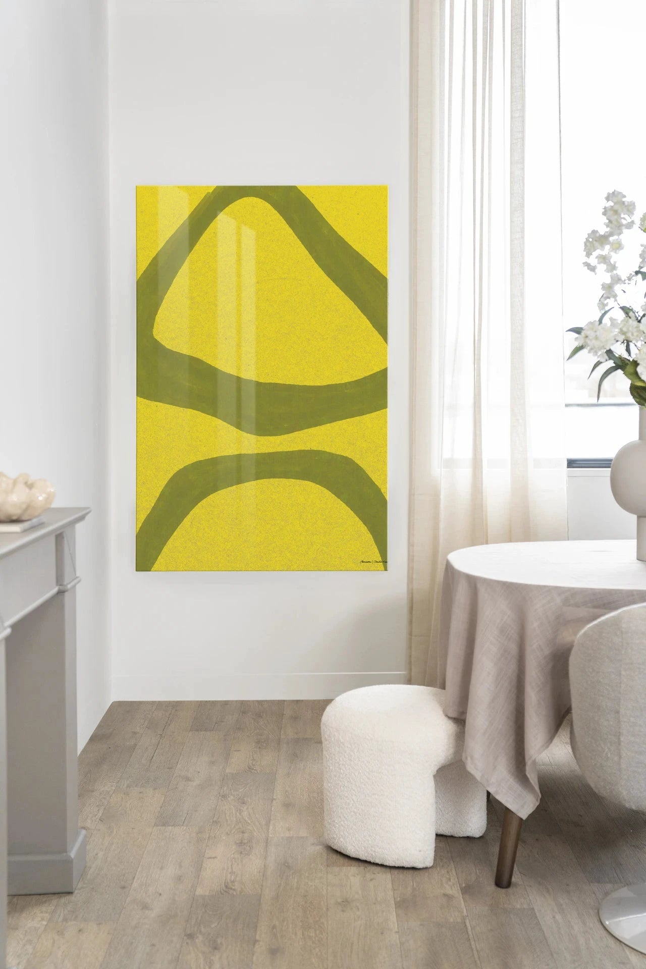 Elementa Verde 2 - Moderne Wanddecoratie | Artprint, Glass Art, Wandkleed by Urban Cotton