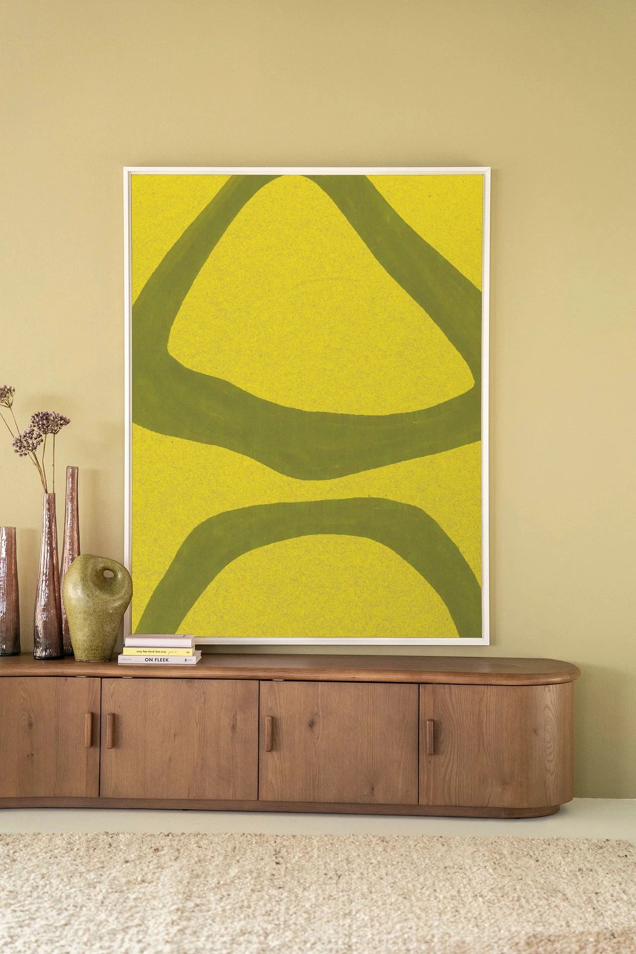 Elementa Verde 2 - Moderne Wanddecoratie | Artprint, Glass Art, Wandkleed by Urban Cotton