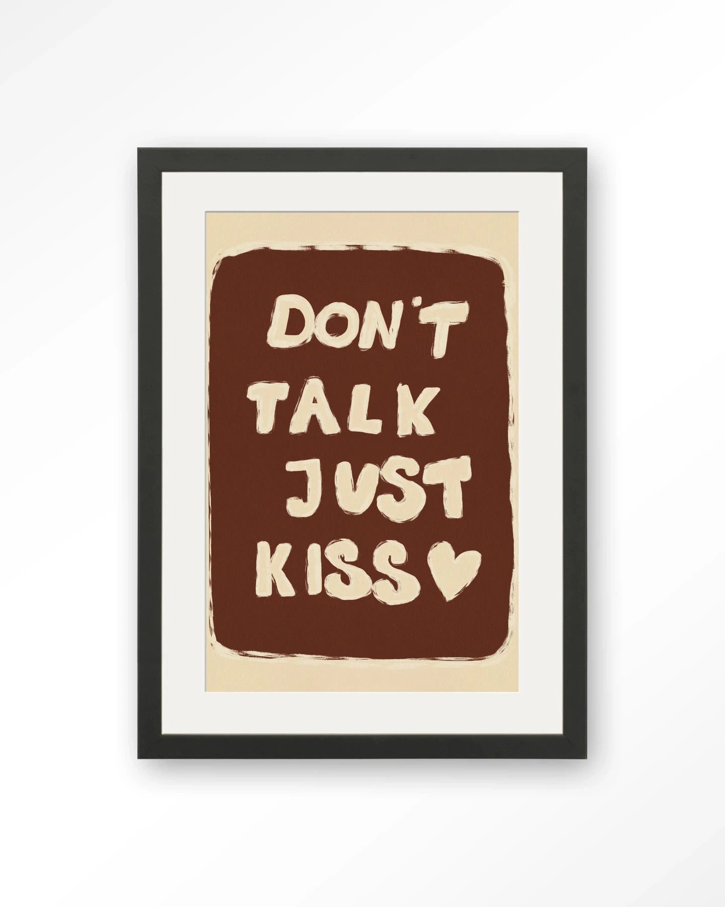Just Kiss - Moderne Wanddecoratie | Artprint, Glass Art, Wandkleed by Urban Cotton