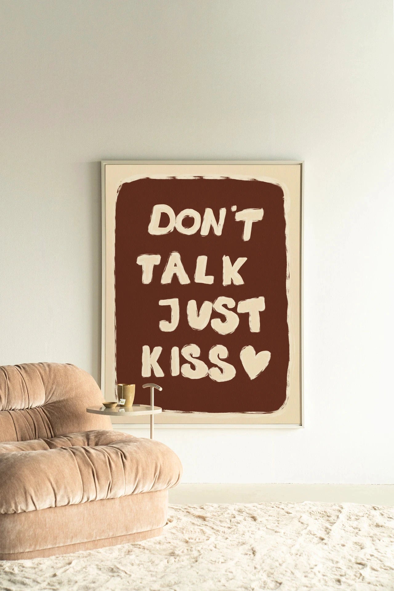 Just Kiss - Moderne Wanddecoratie | Artprint, Glass Art, Wandkleed by Urban Cotton