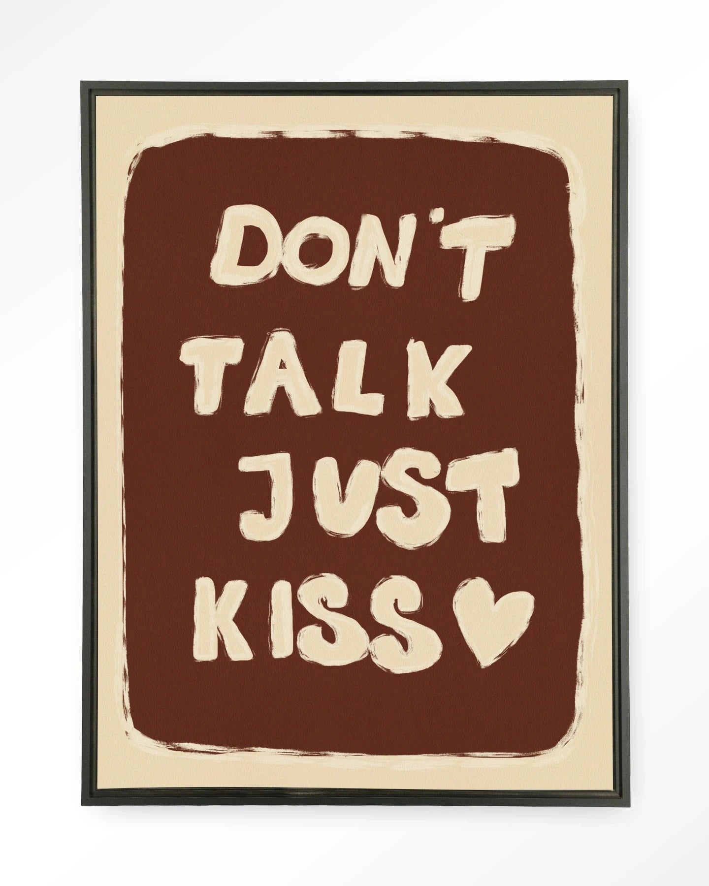 Just Kiss - Moderne Wanddecoratie | Artprint, Glass Art, Wandkleed by Urban Cotton