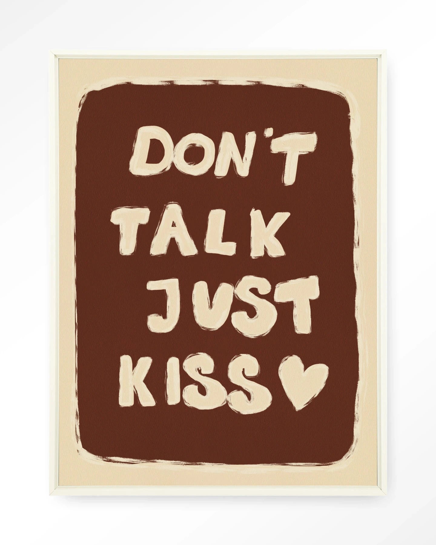 Just Kiss - Moderne Wanddecoratie | Artprint, Glass Art, Wandkleed by Urban Cotton