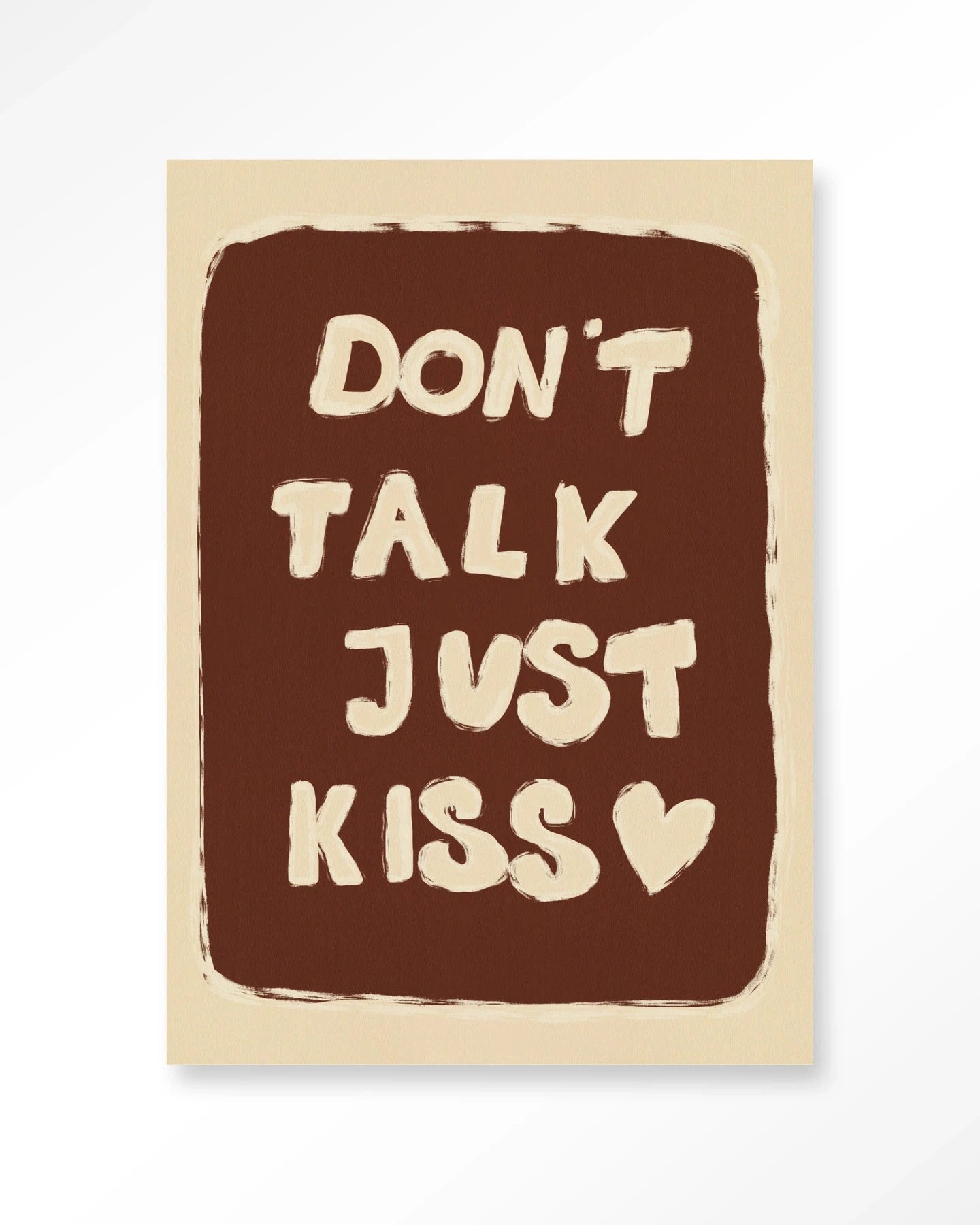 Just Kiss - Moderne Wanddecoratie | Artprint, Glass Art, Wandkleed by Urban Cotton