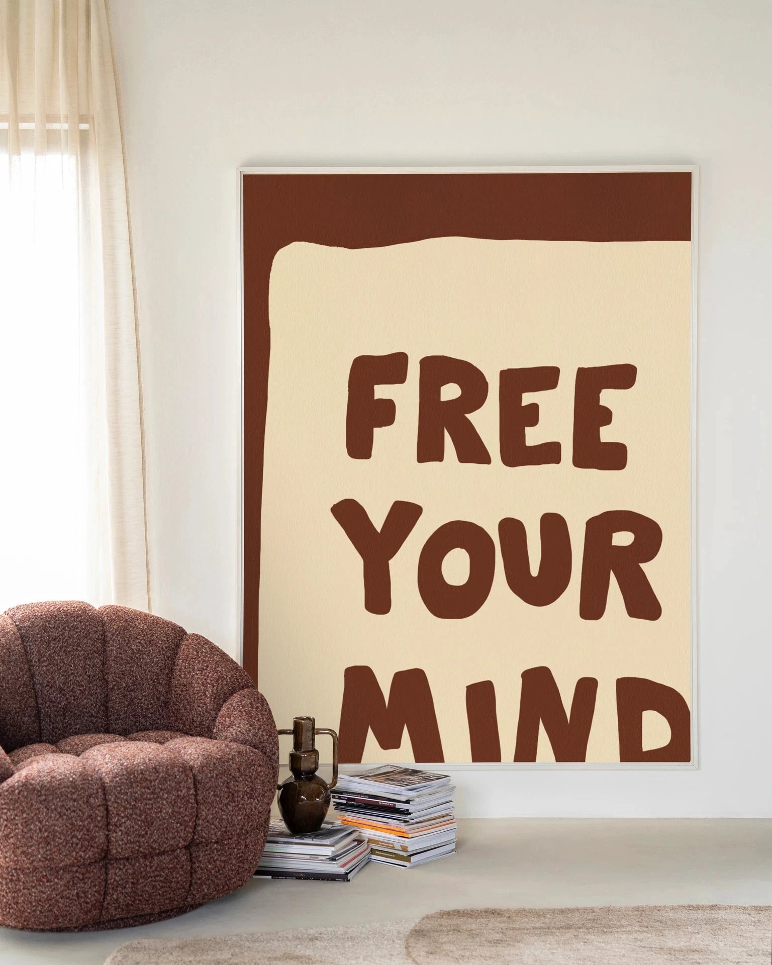 Free Your Mind - Moderne Wanddecoratie | Artprint, Glass Art, Wandkleed by Urban Cotton