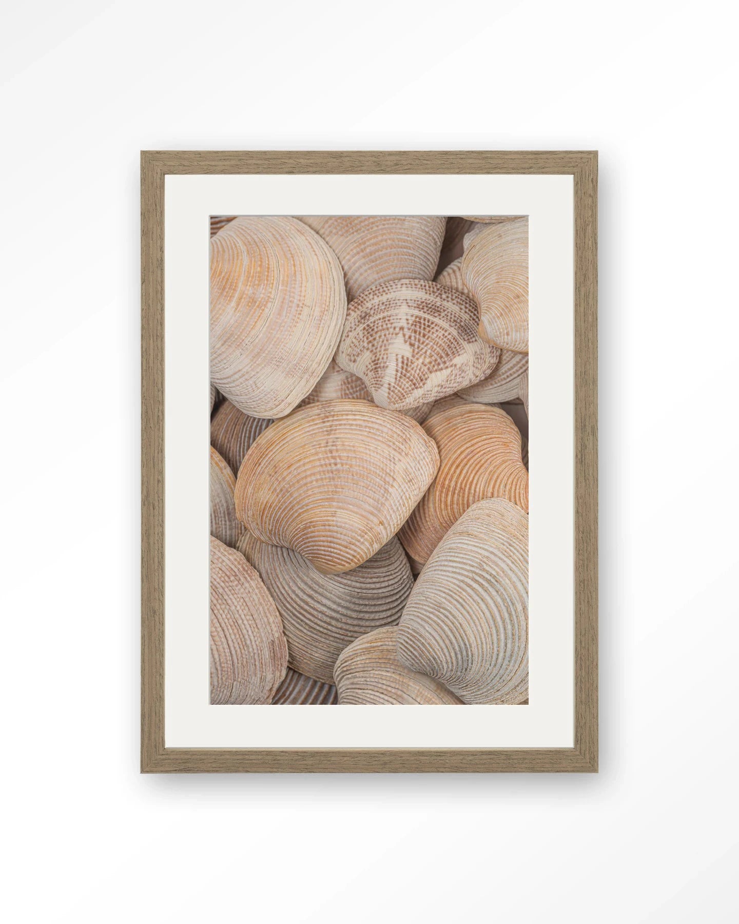 Tijdloze Rust: In Een Zee Van Schelpen - Moderne Wanddecoratie | Artprint, Glass Art, Wandkleed by Urban Cotton