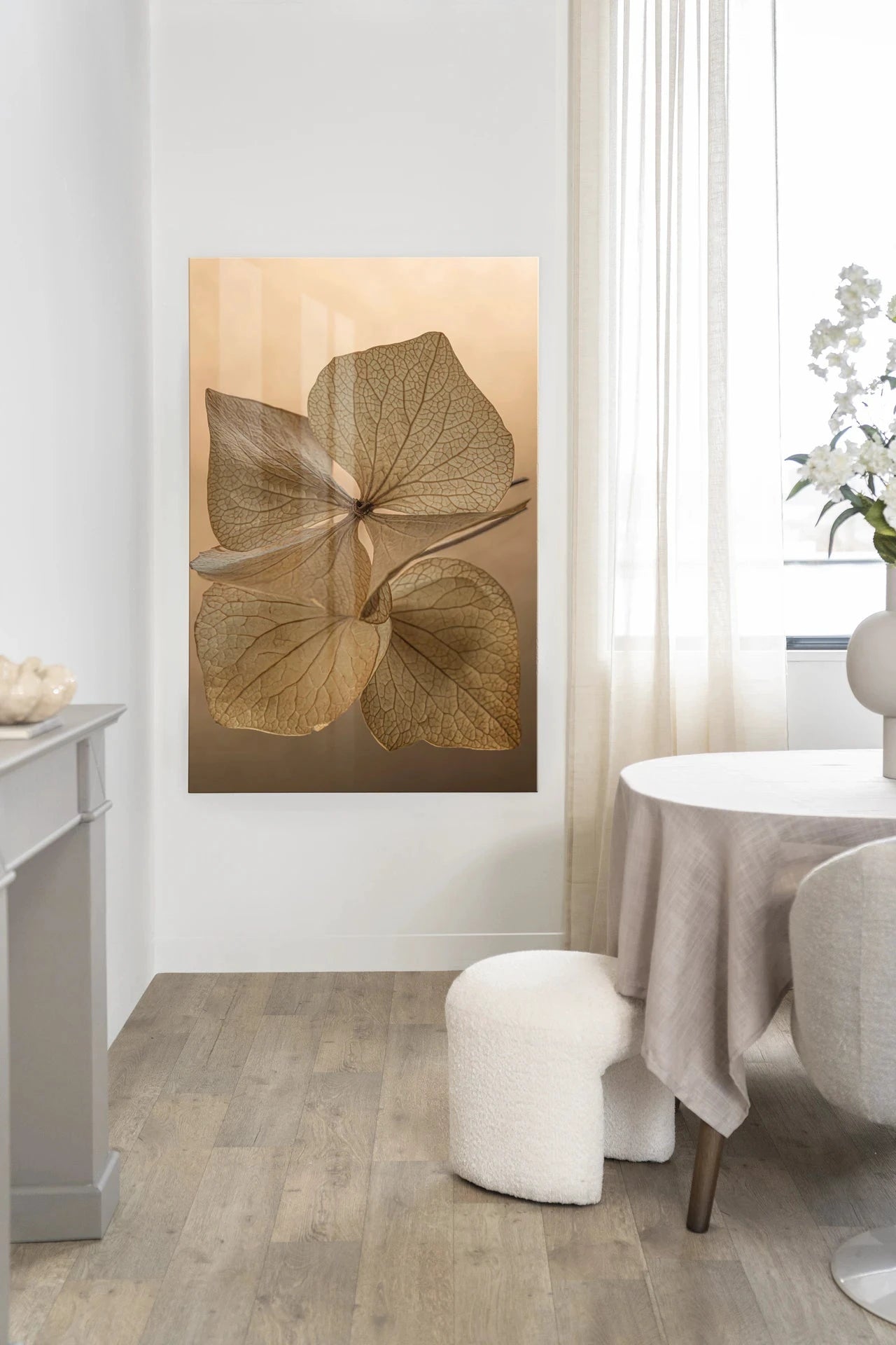Leaf Me: Unfolded - Moderne Wanddecoratie | Artprint, Glass Art, Wandkleed by Urban Cotton