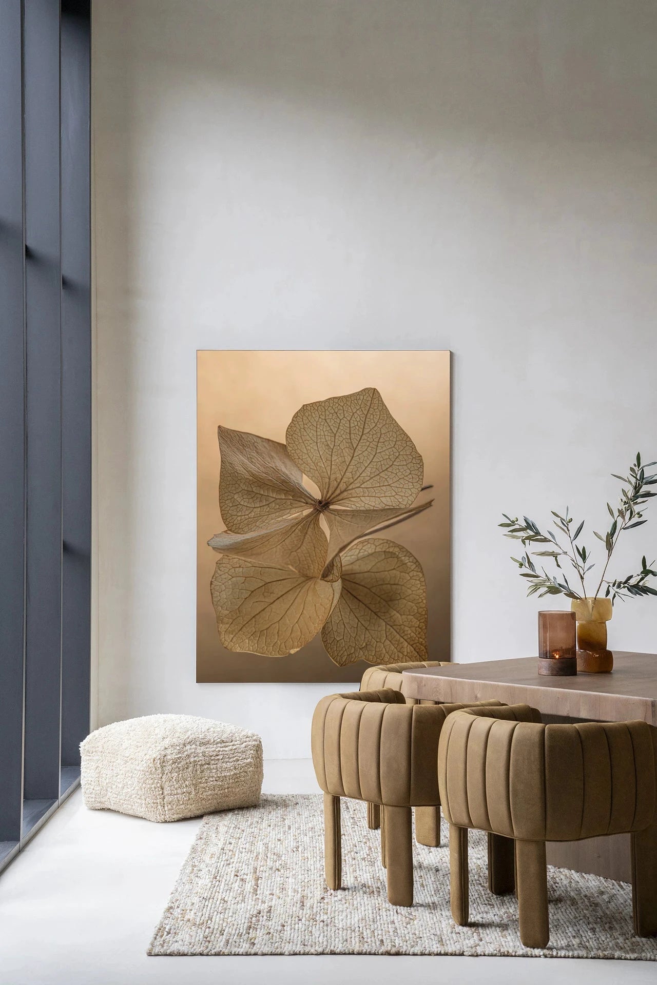 Leaf Me: Unfolded - Moderne Wanddecoratie | Artprint, Glass Art, Wandkleed by Urban Cotton