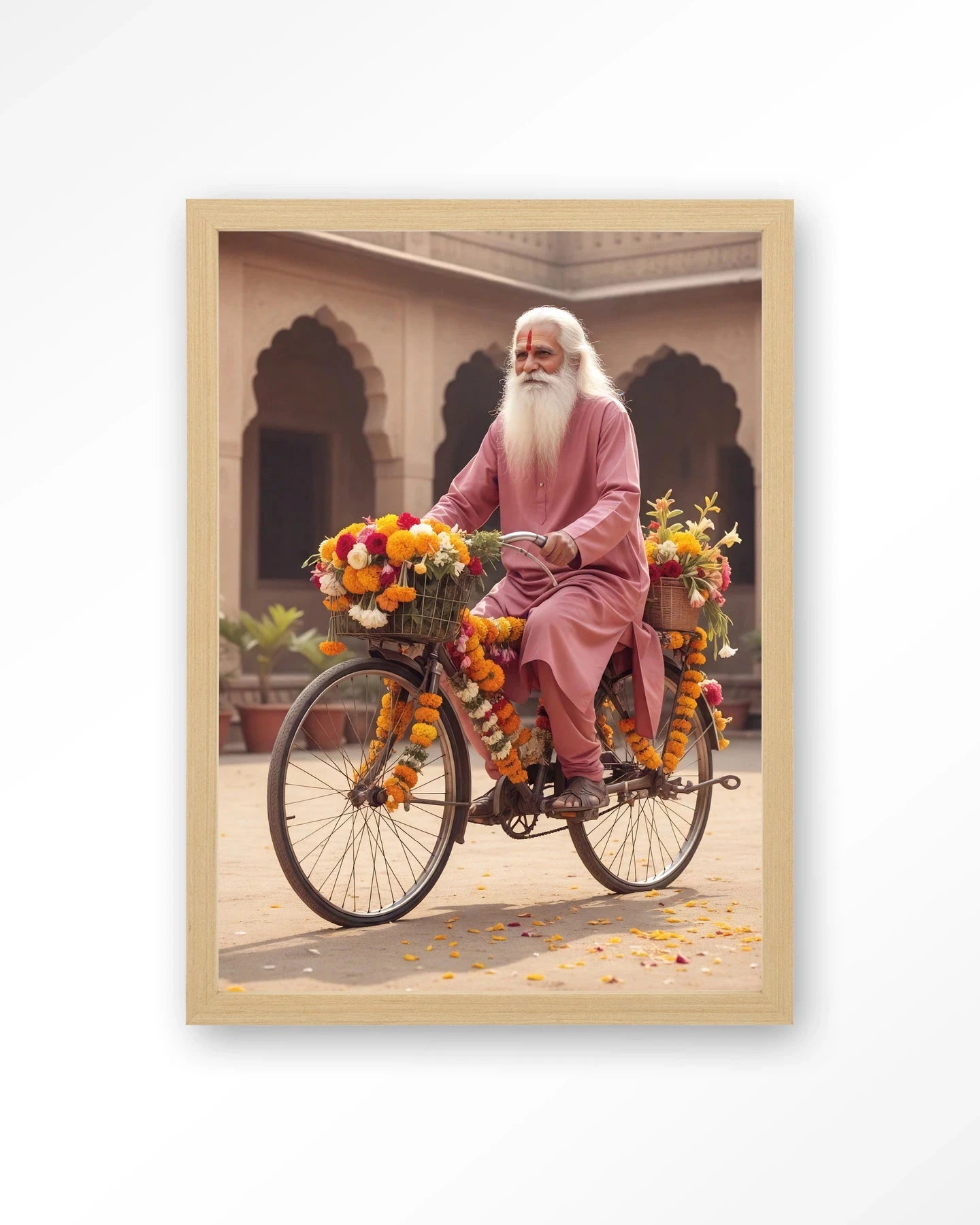 Flower Bike - Moderne Wanddecoratie | Artprint, Glass Art, Wandkleed by Urban Cotton