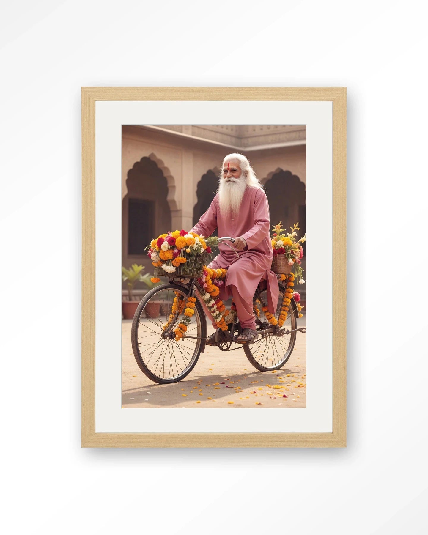 Flower Bike - Moderne Wanddecoratie | Artprint, Glass Art, Wandkleed by Urban Cotton