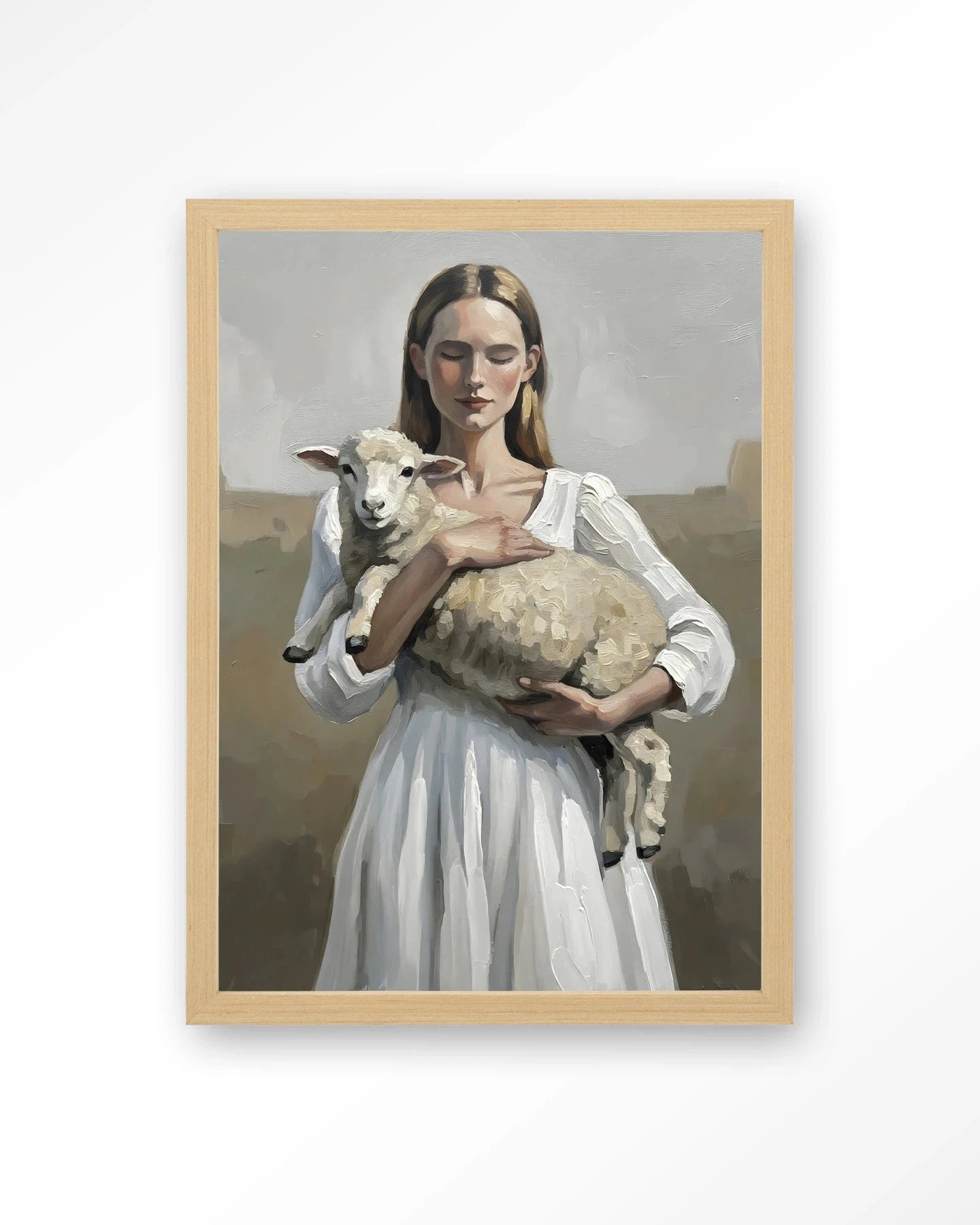 Baby Sheep - Moderne Wanddecoratie | Artprint, Glass Art, Wandkleed by Urban Cotton