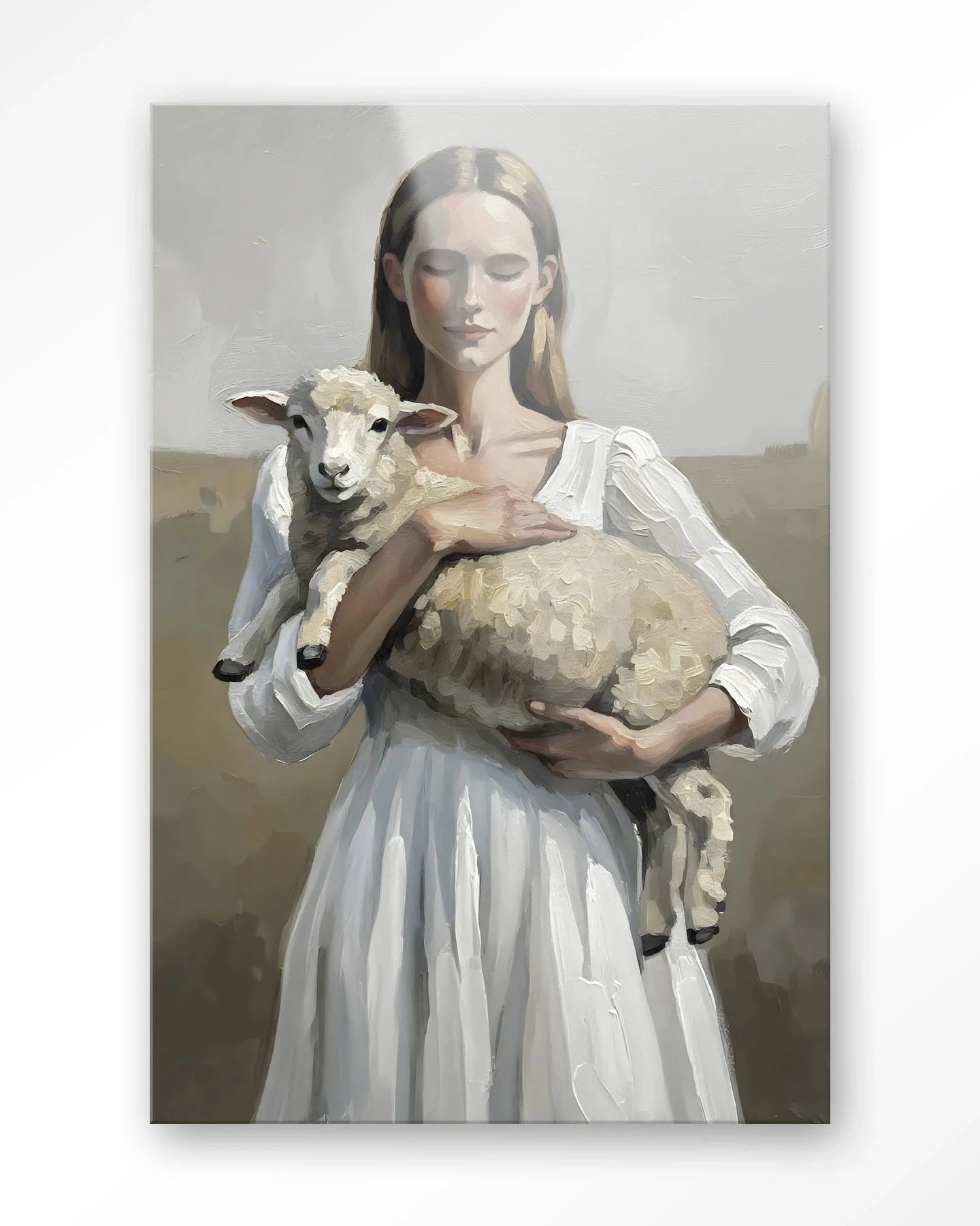 Baby Sheep - Moderne Wanddecoratie | Artprint, Glass Art, Wandkleed by Urban Cotton