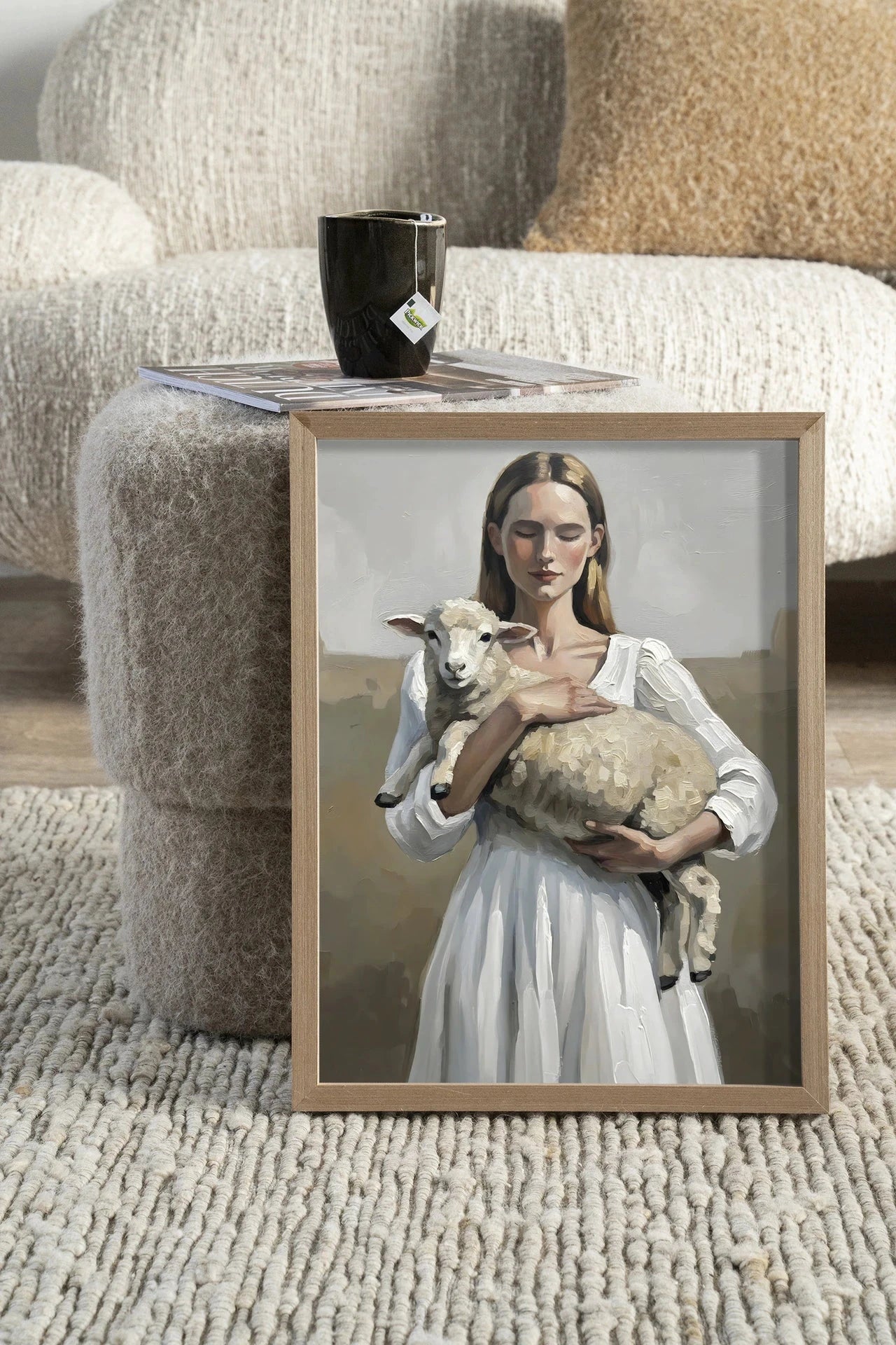 Baby Sheep - Moderne Wanddecoratie | Artprint, Glass Art, Wandkleed by Urban Cotton