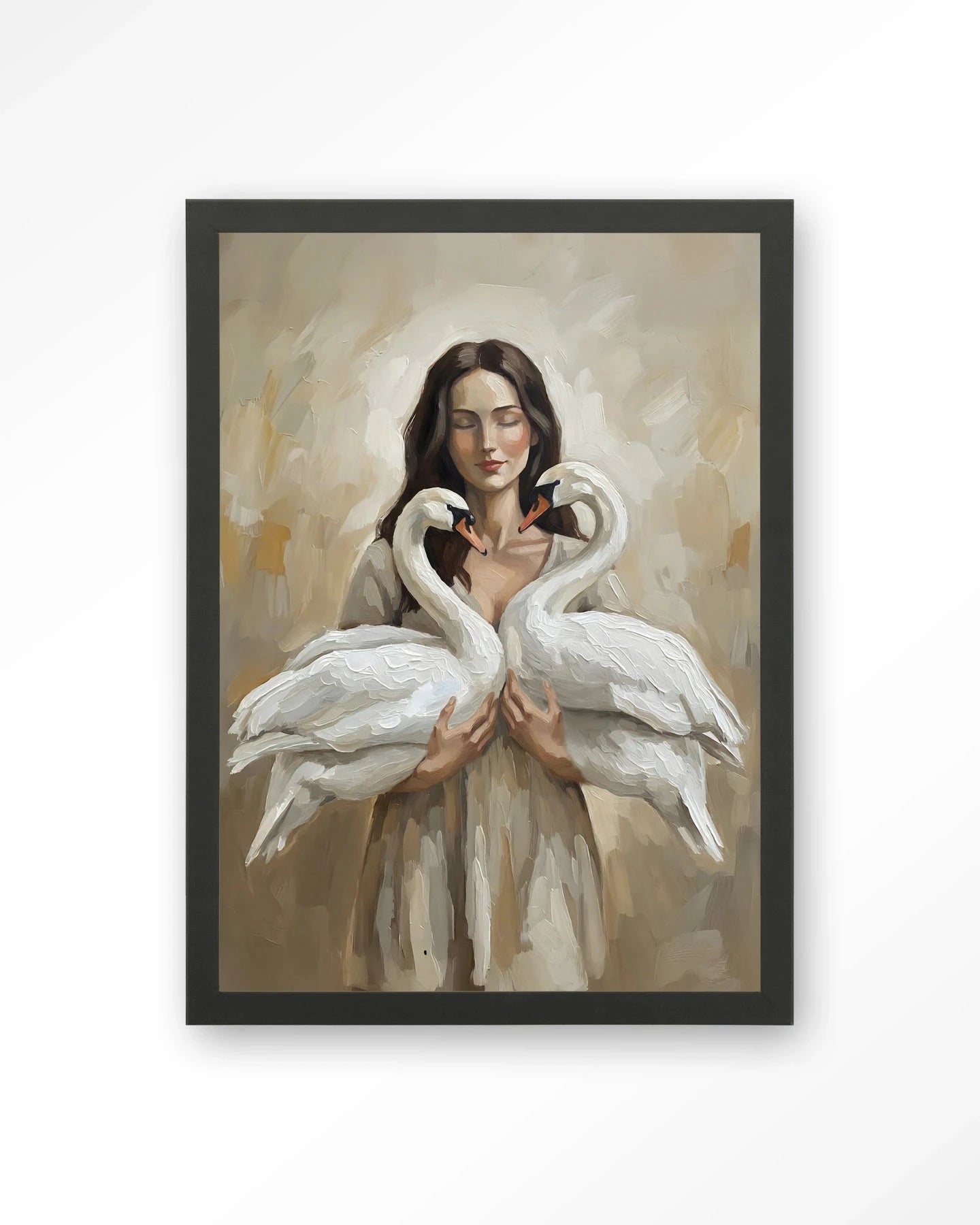 Swan Children - Moderne Wanddecoratie | Artprint, Glass Art, Wandkleed by Urban Cotton
