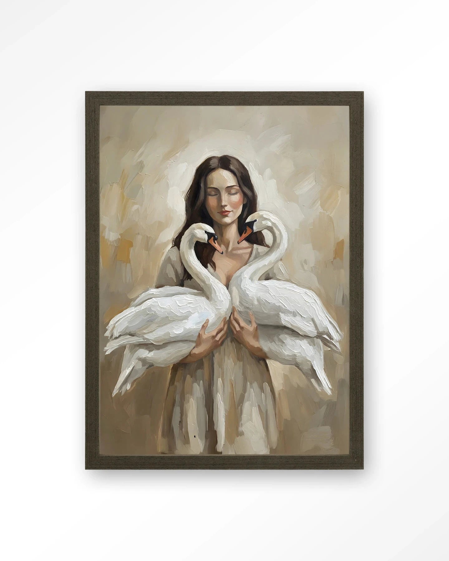 Swan Children - Moderne Wanddecoratie | Artprint, Glass Art, Wandkleed by Urban Cotton