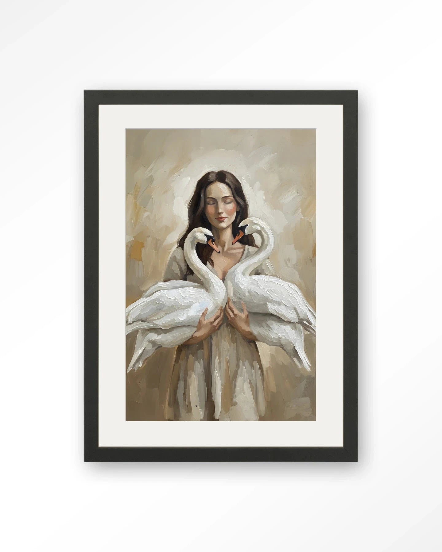 Swan Children - Moderne Wanddecoratie | Artprint, Glass Art, Wandkleed by Urban Cotton
