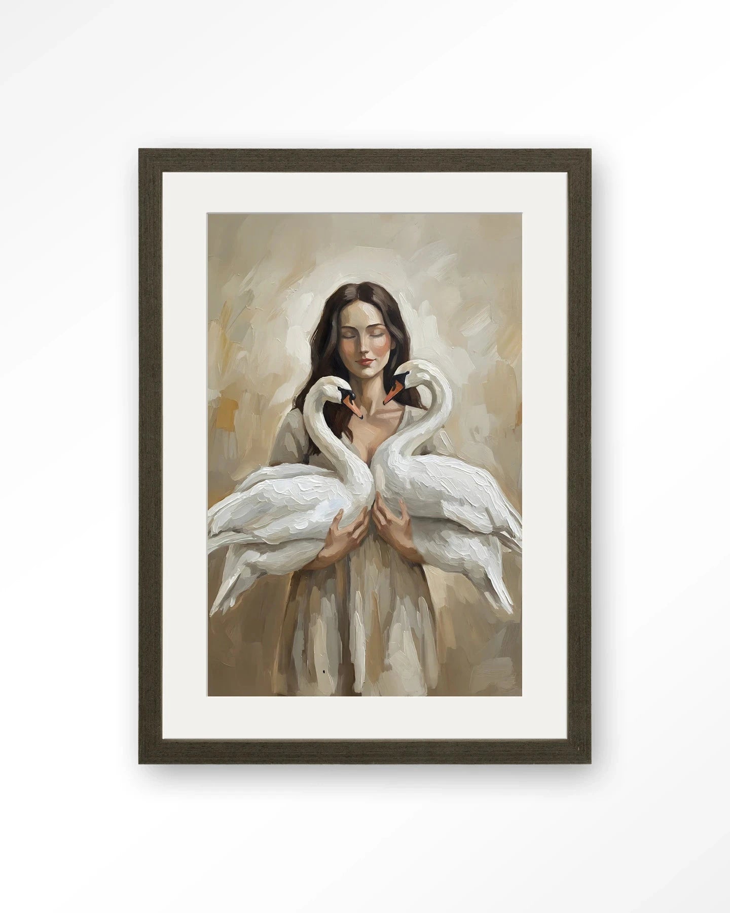 Swan Children - Moderne Wanddecoratie | Artprint, Glass Art, Wandkleed by Urban Cotton