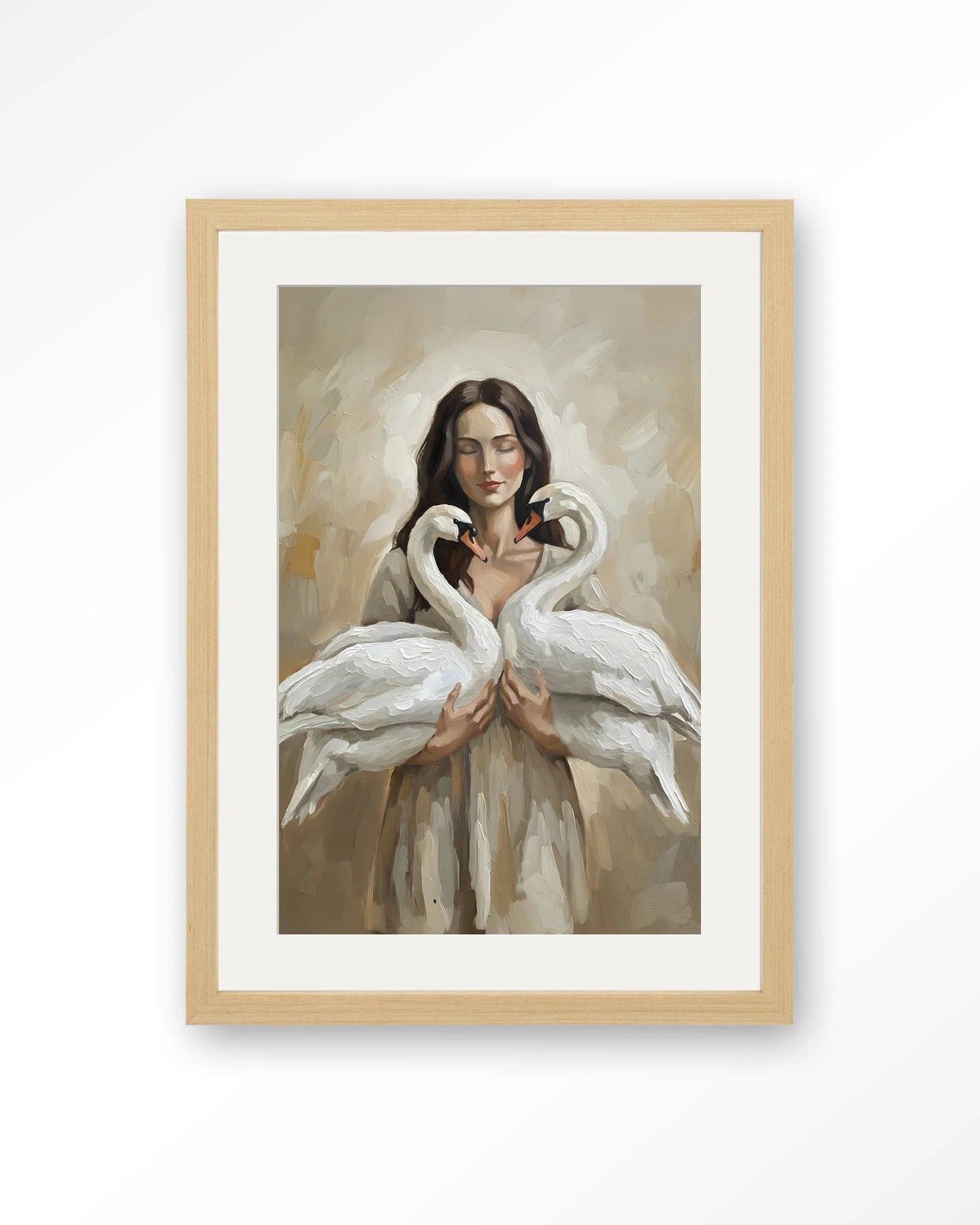 Swan Children - Moderne Wanddecoratie | Artprint, Glass Art, Wandkleed by Urban Cotton