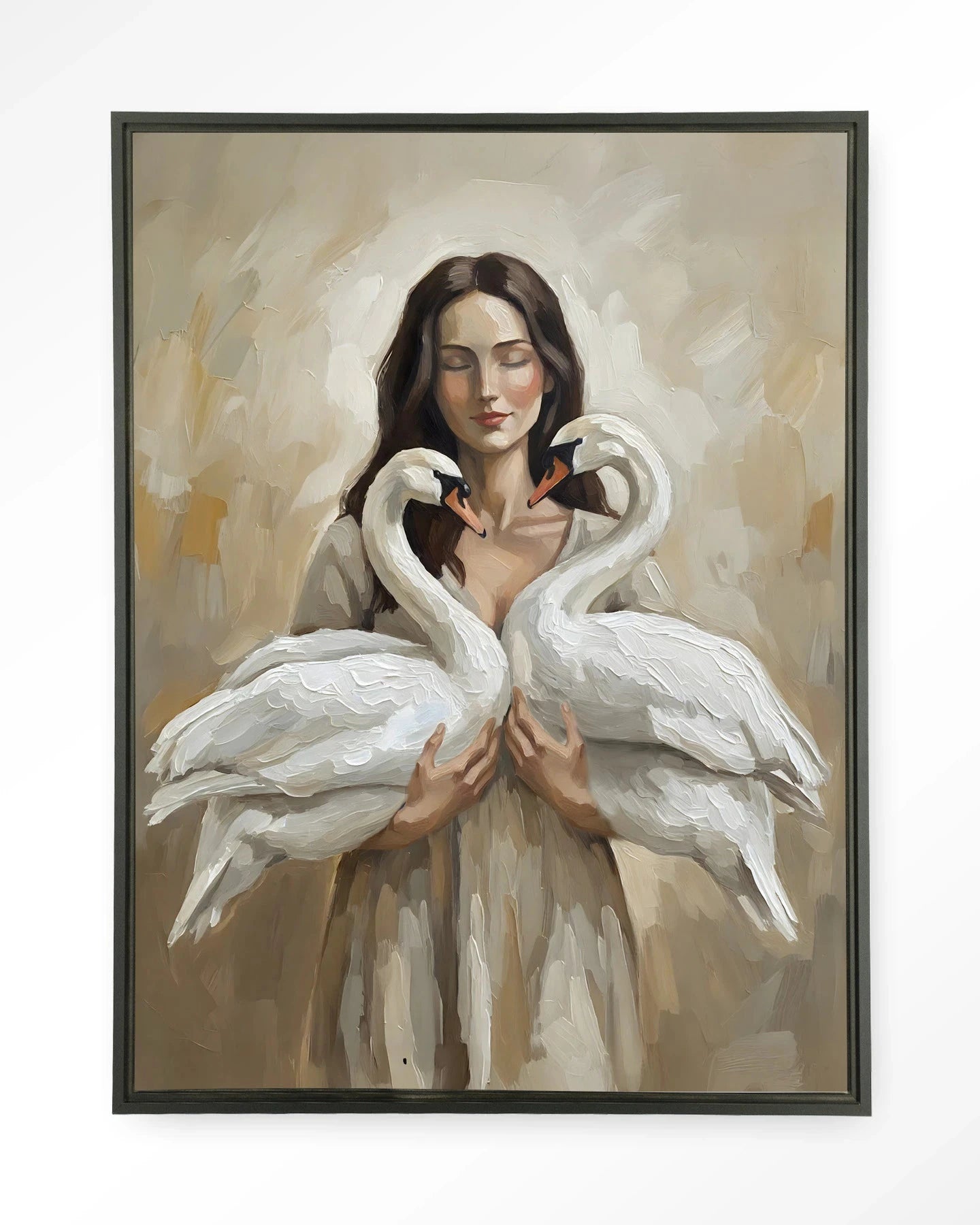 Swan Children - Moderne Wanddecoratie | Artprint, Glass Art, Wandkleed by Urban Cotton