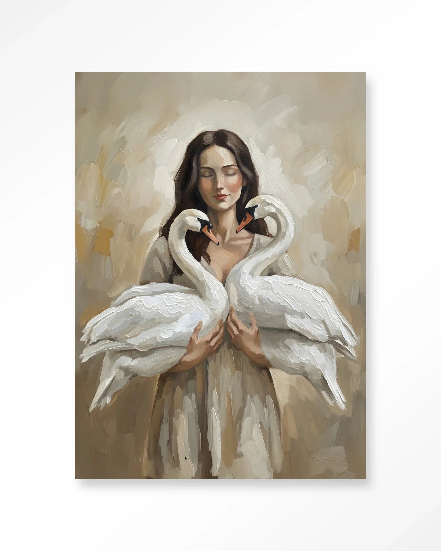Swan Children - Moderne Wanddecoratie | Artprint, Glass Art, Wandkleed by Urban Cotton