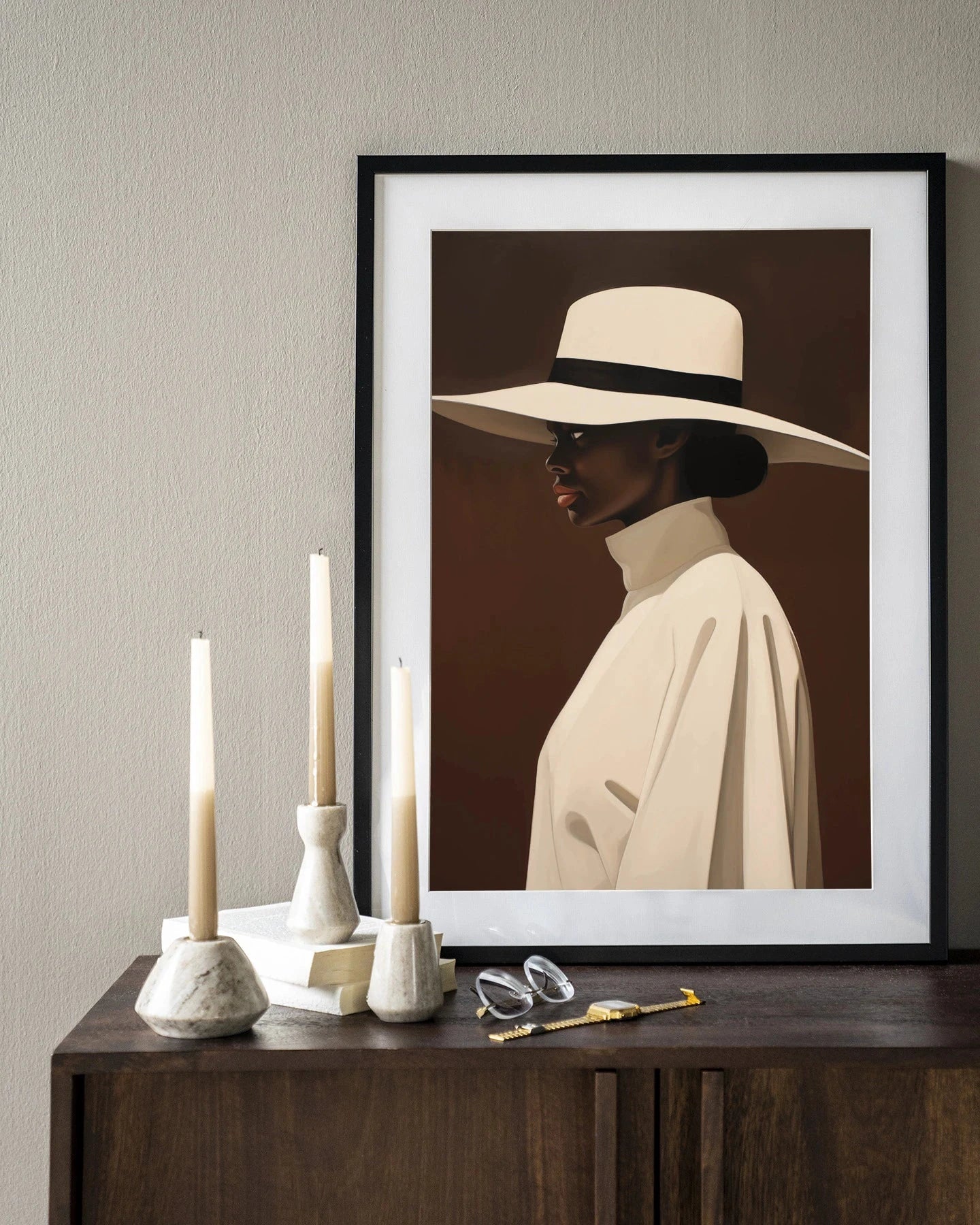 Dolores - Moderne Wanddecoratie | Artprint, Glass Art, Wandkleed by Urban Cotton