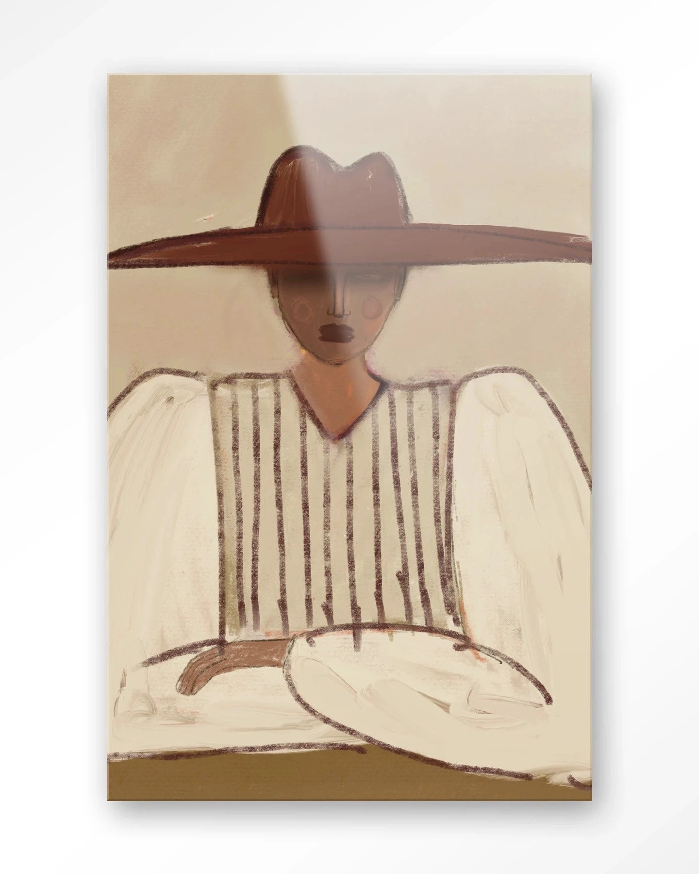 Sunhat - Moderne Wanddecoratie | Artprint, Glass Art, Wandkleed by Urban Cotton
