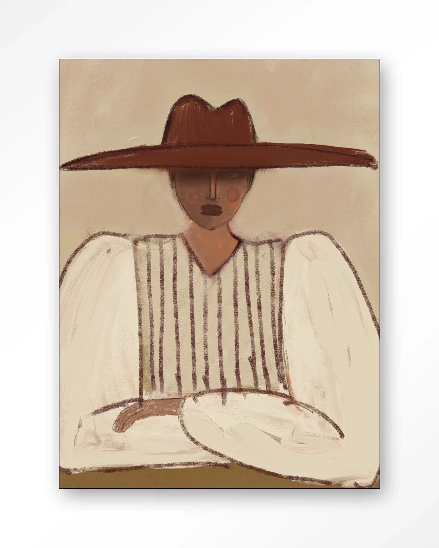 Sunhat - Moderne Wanddecoratie | Artprint, Glass Art, Wandkleed by Urban Cotton