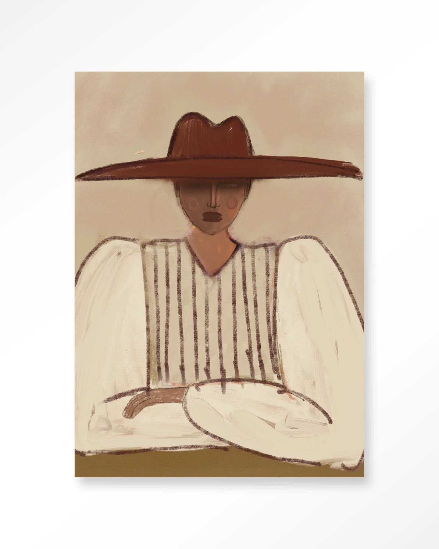 Sunhat - Moderne Wanddecoratie | Artprint, Glass Art, Wandkleed by Urban Cotton