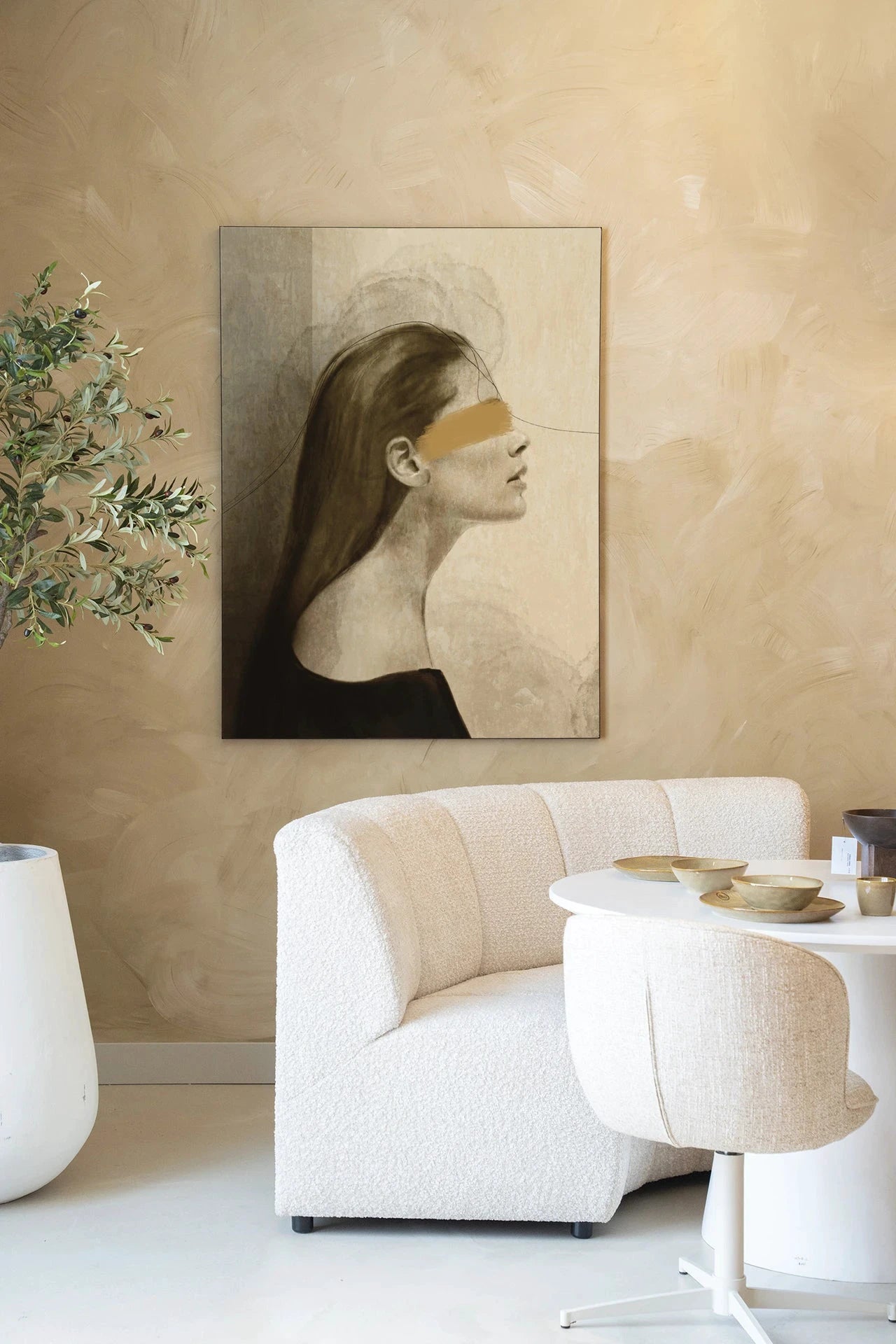 In Her Mind - Moderne Wanddecoratie | Artprint, Glass Art, Wandkleed by Urban Cotton