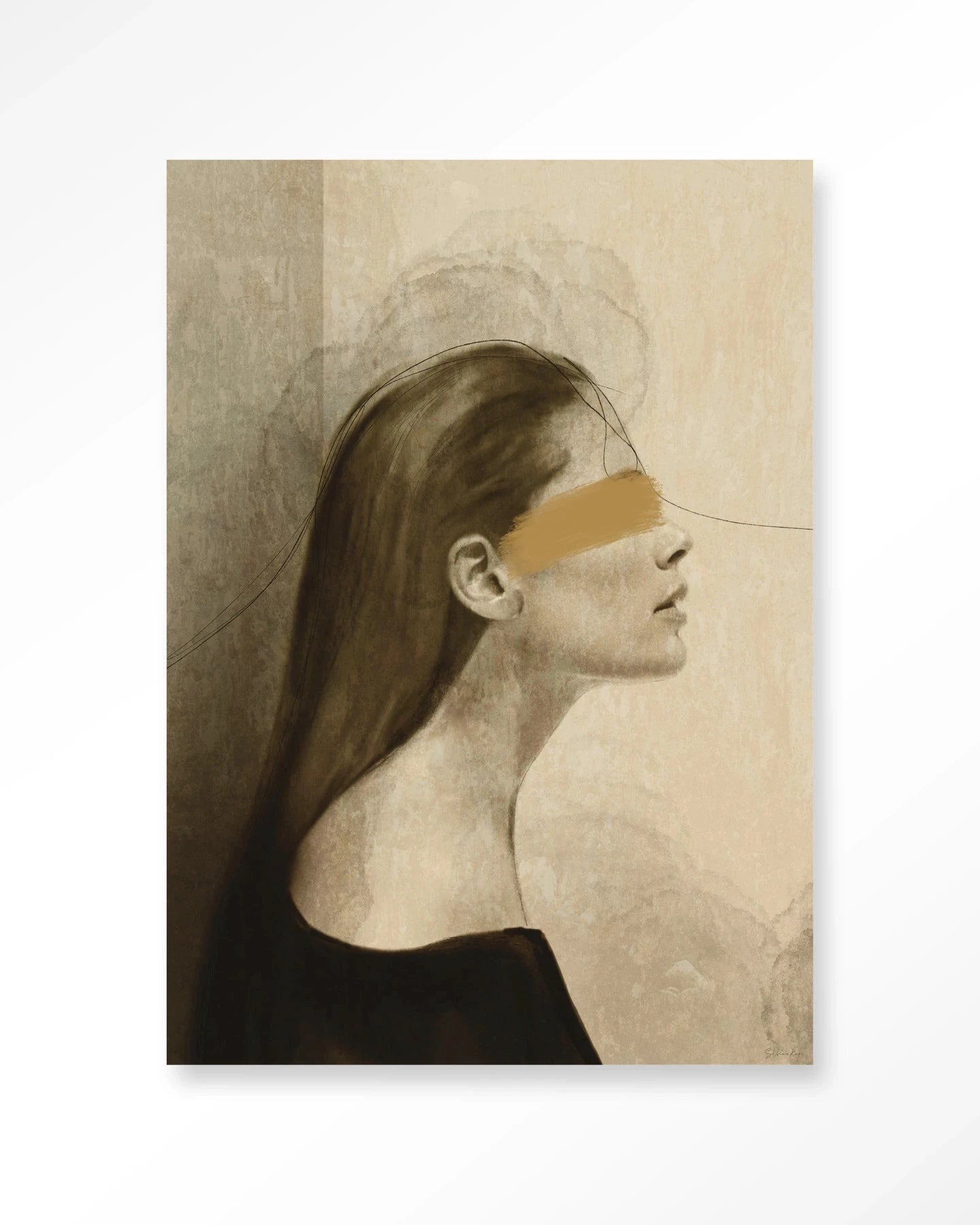 In Her Mind - Moderne Wanddecoratie | Artprint, Glass Art, Wandkleed by Urban Cotton