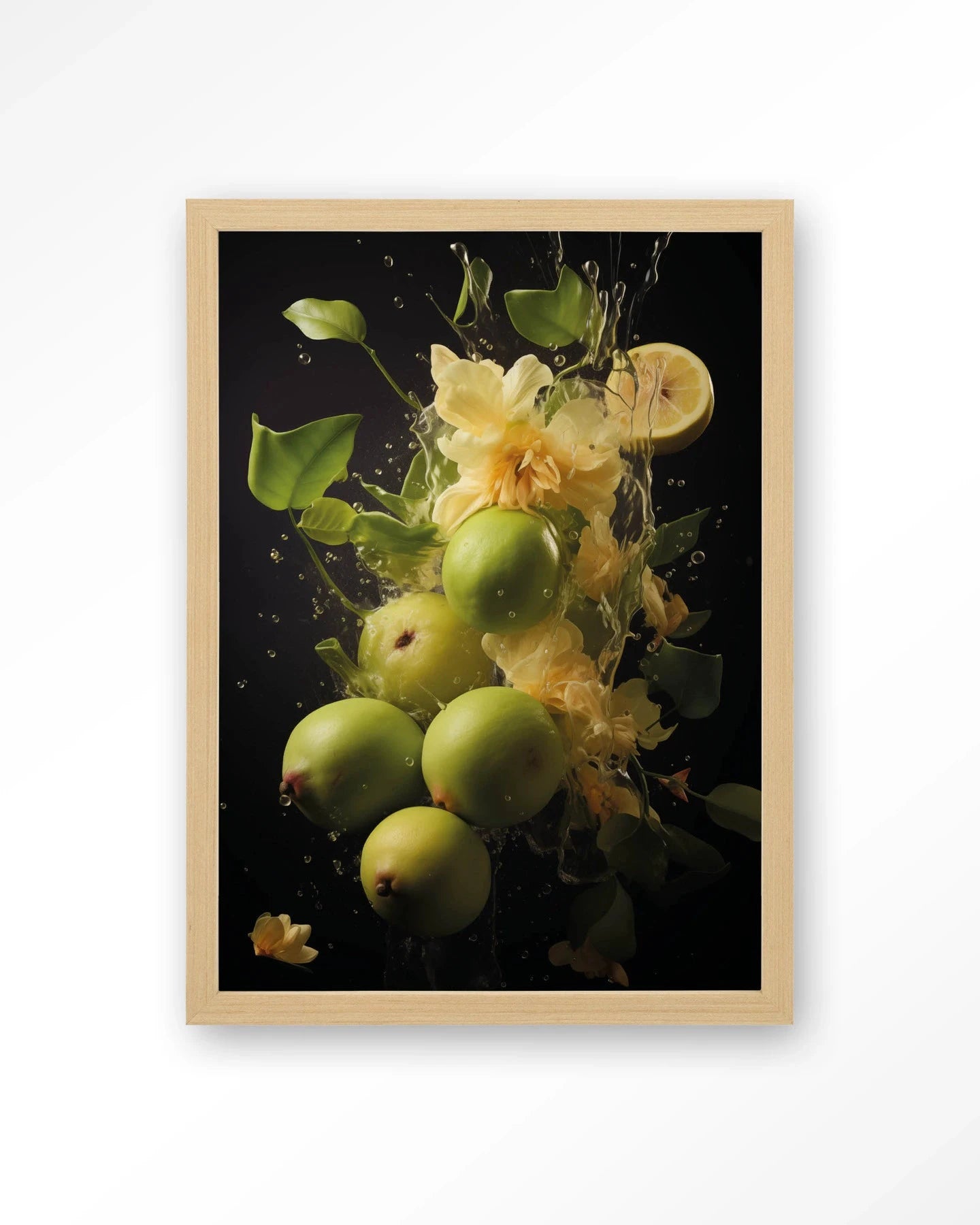 Green Fruit Explosion - Moderne Wanddecoratie | Artprint, Glass Art, Wandkleed by Urban Cotton