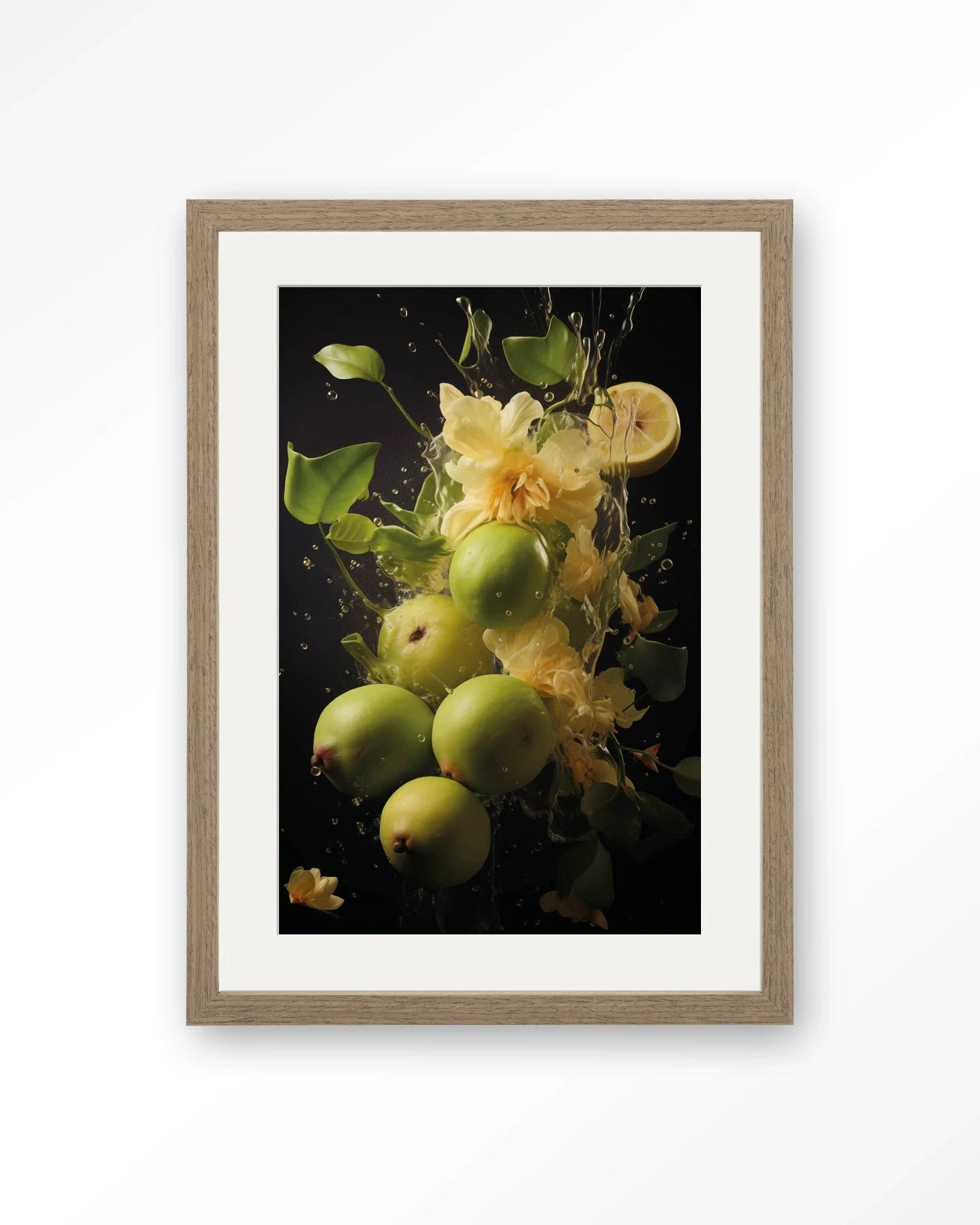 Green Fruit Explosion - Moderne Wanddecoratie | Artprint, Glass Art, Wandkleed by Urban Cotton