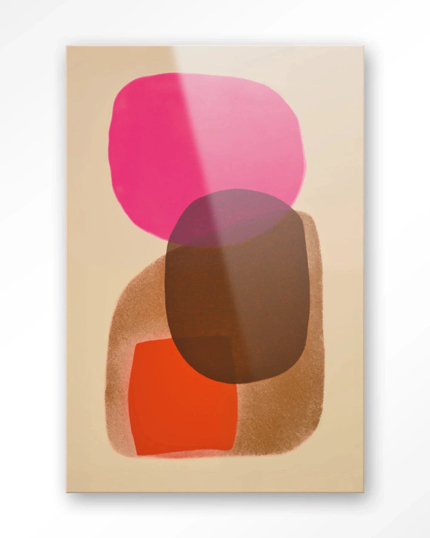 Rosy Echo - Moderne Wanddecoratie | Artprint, Glass Art, Wandkleed by Urban Cotton