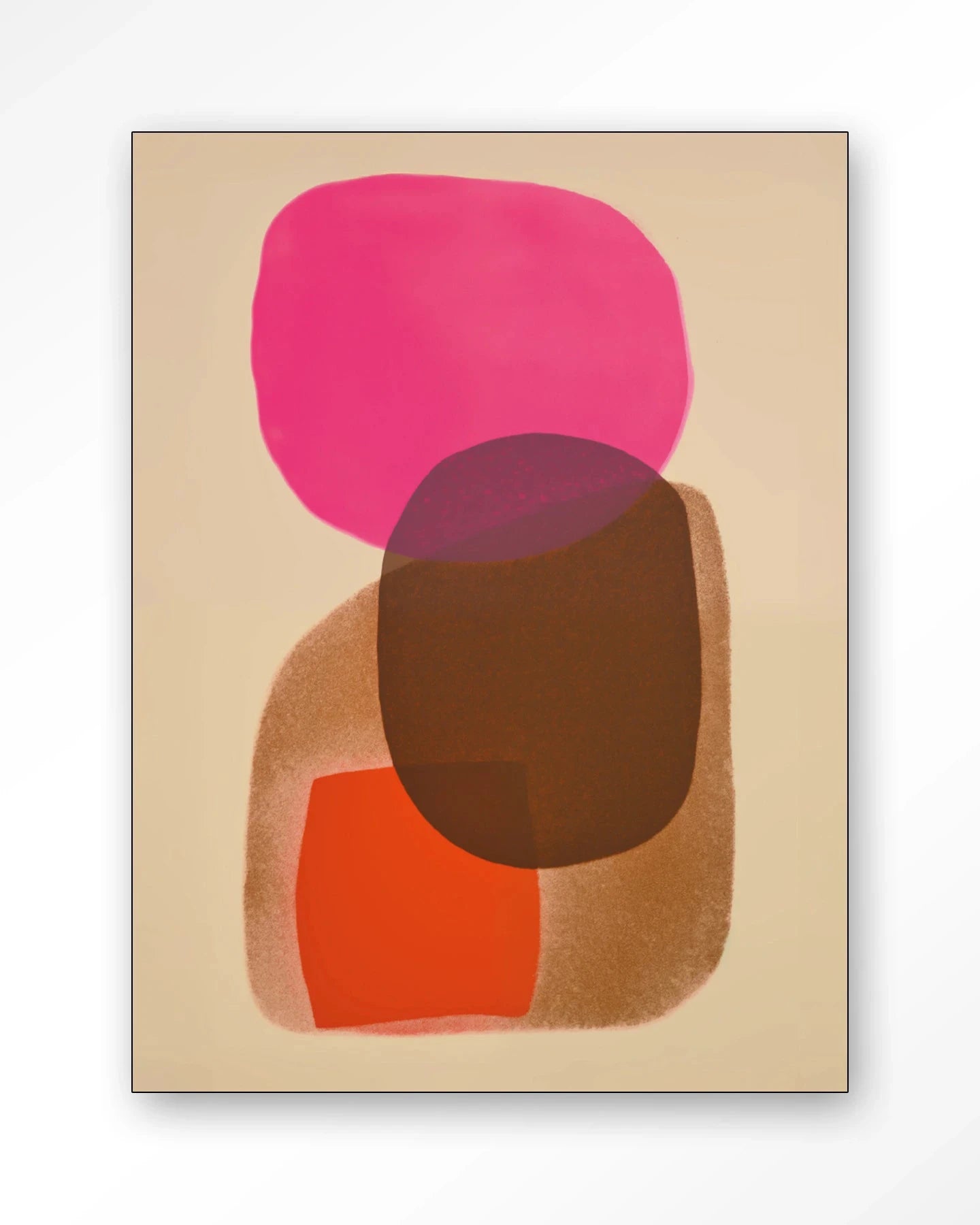 Rosy Echo - Moderne Wanddecoratie | Artprint, Glass Art, Wandkleed by Urban Cotton