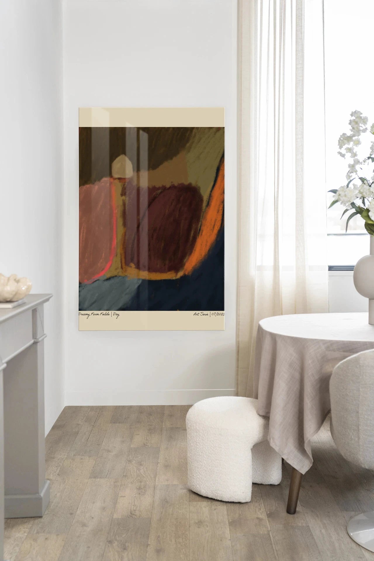 Dreamy Farmfield By Night - Moderne Wanddecoratie | Artprint, Glass Art, Wandkleed by Urban Cotton