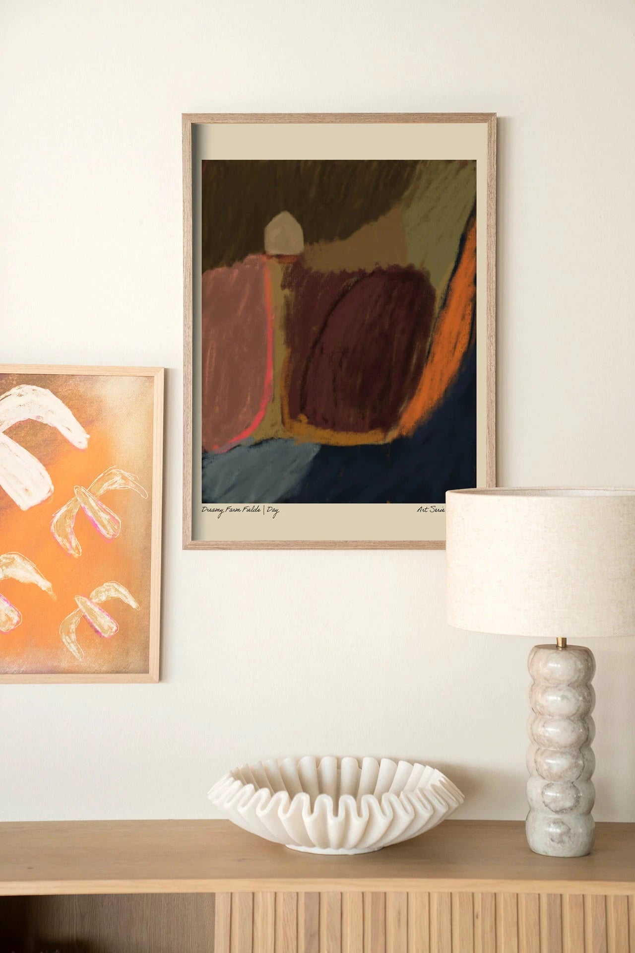 Dreamy Farmfield By Night - Moderne Wanddecoratie | Artprint, Glass Art, Wandkleed by Urban Cotton