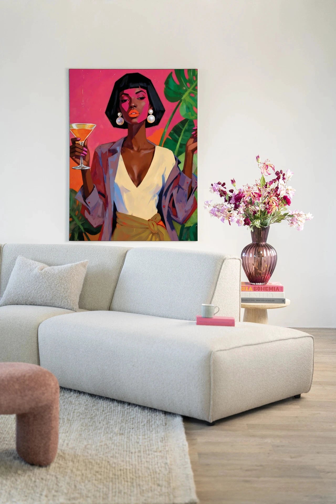 Club Tropicana - Moderne Wanddecoratie | Artprint, Glass Art, Wandkleed by Urban Cotton