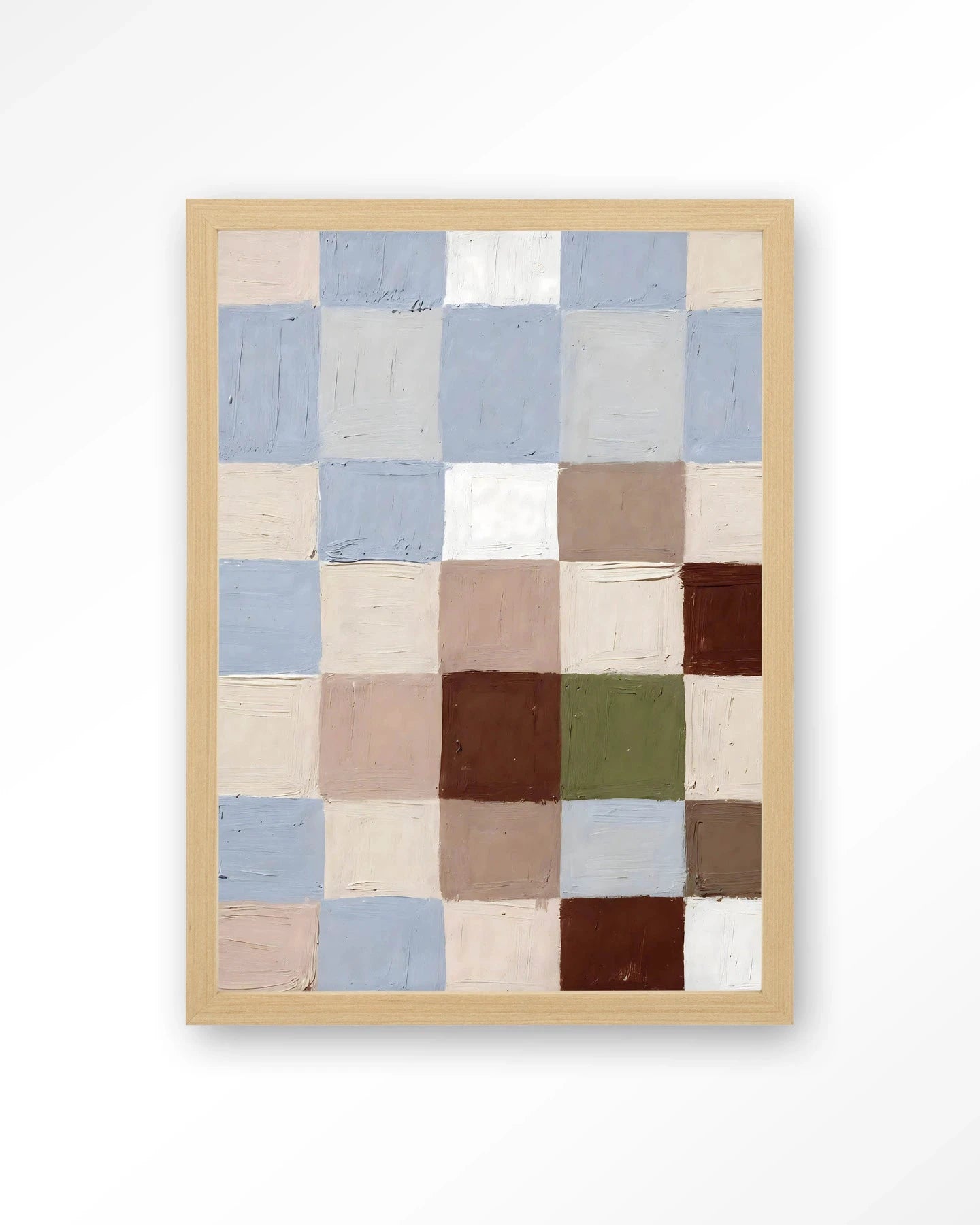 Blue Blocks - Moderne Wanddecoratie | Artprint, Glass Art, Wandkleed by Urban Cotton