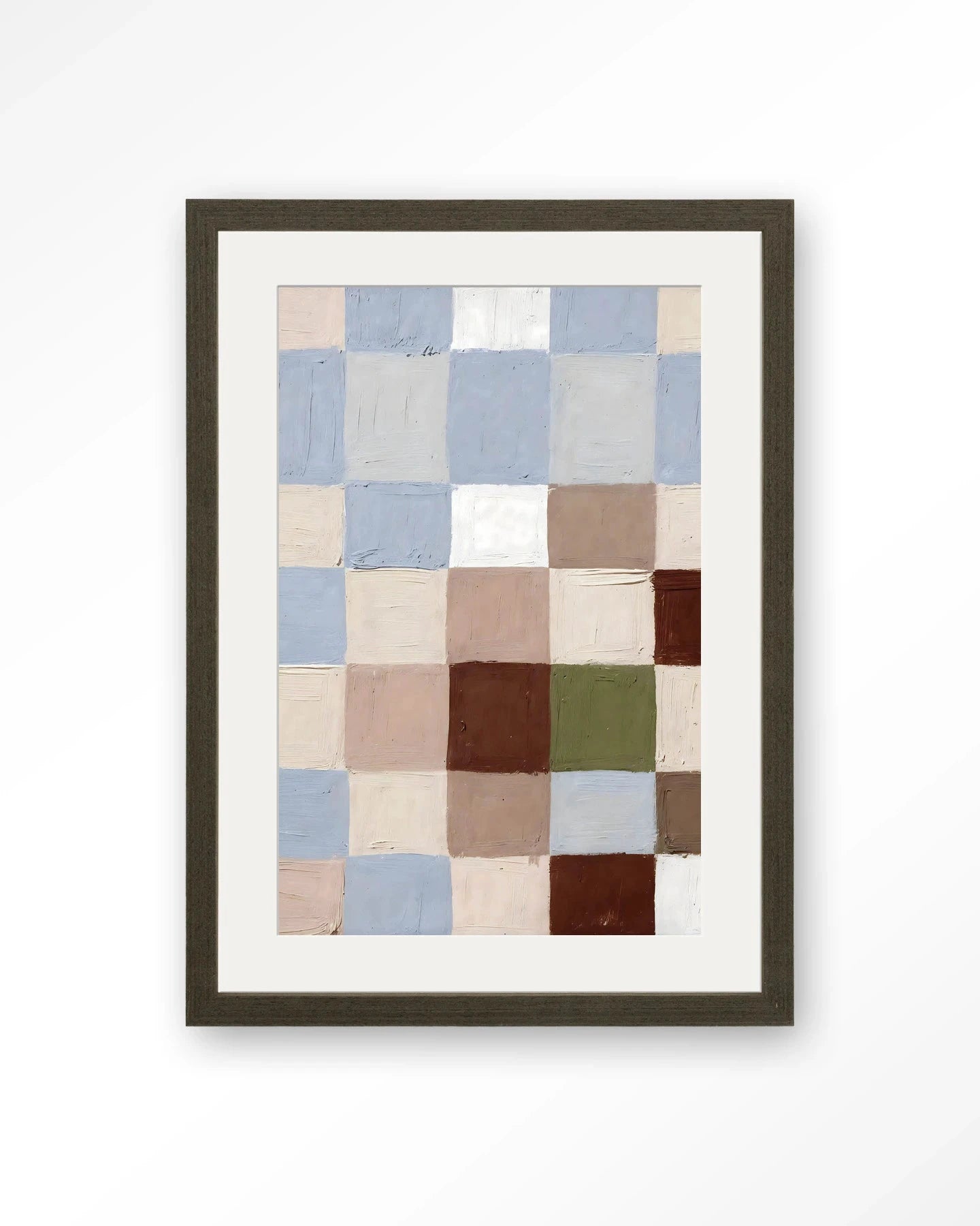 Blue Blocks - Moderne Wanddecoratie | Artprint, Glass Art, Wandkleed by Urban Cotton
