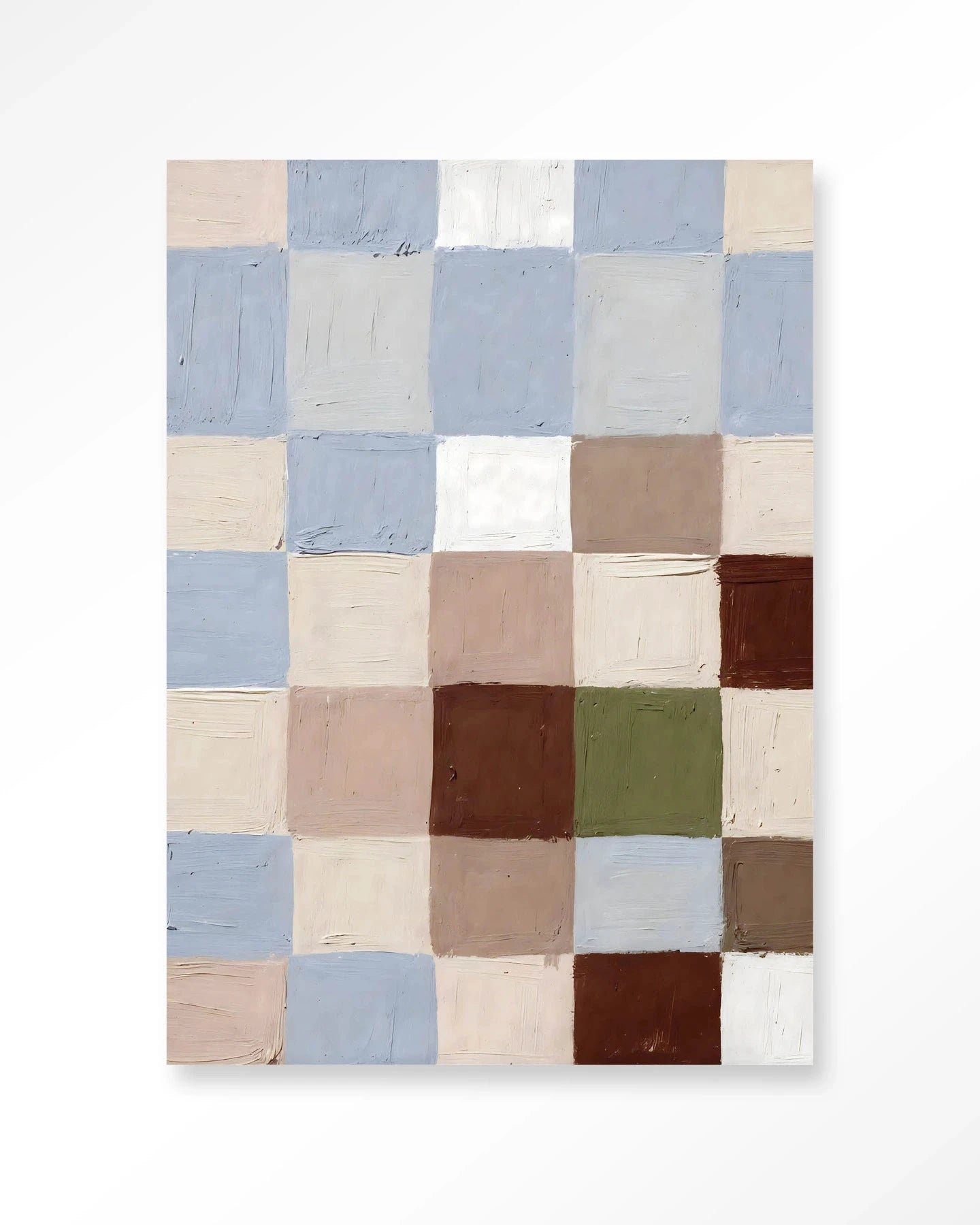 Blue Blocks - Moderne Wanddecoratie | Artprint, Glass Art, Wandkleed by Urban Cotton
