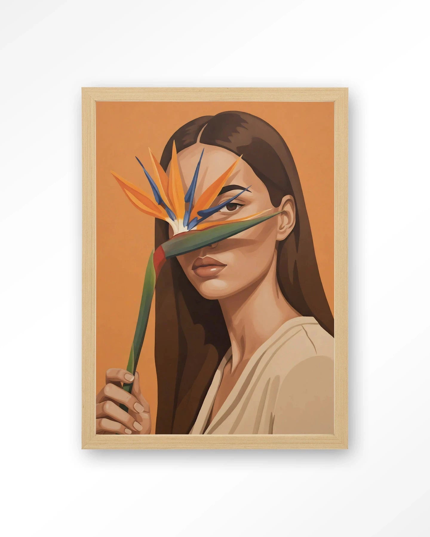 Girl Of Paradise - Moderne Wanddecoratie | Artprint, Glass Art, Wandkleed by Urban Cotton