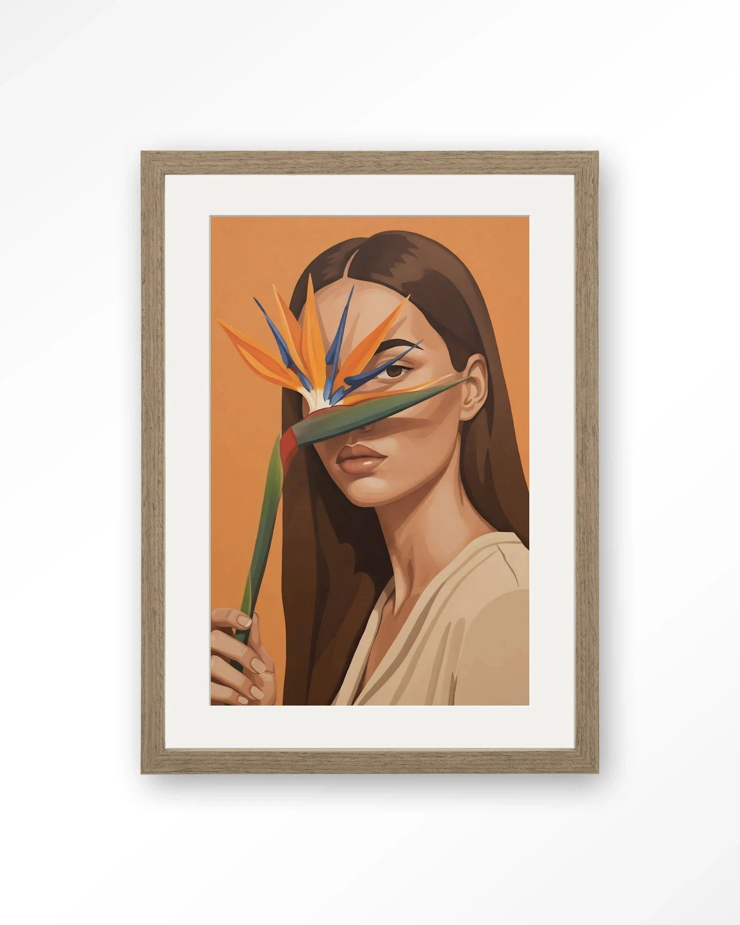 Girl Of Paradise - Moderne Wanddecoratie | Artprint, Glass Art, Wandkleed by Urban Cotton