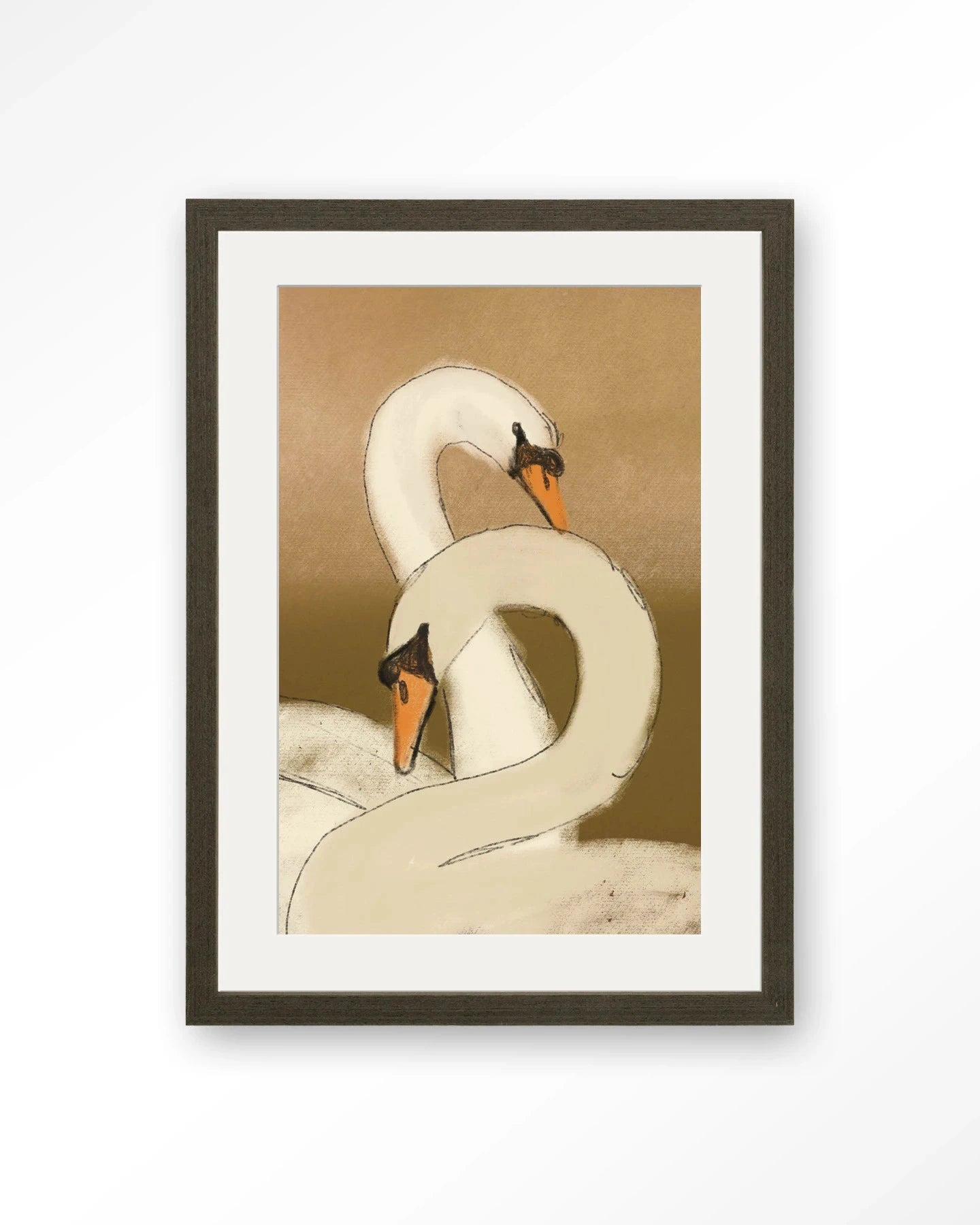 Swan Lake Green - Moderne Wanddecoratie | Artprint, Glass Art, Wandkleed by Urban Cotton
