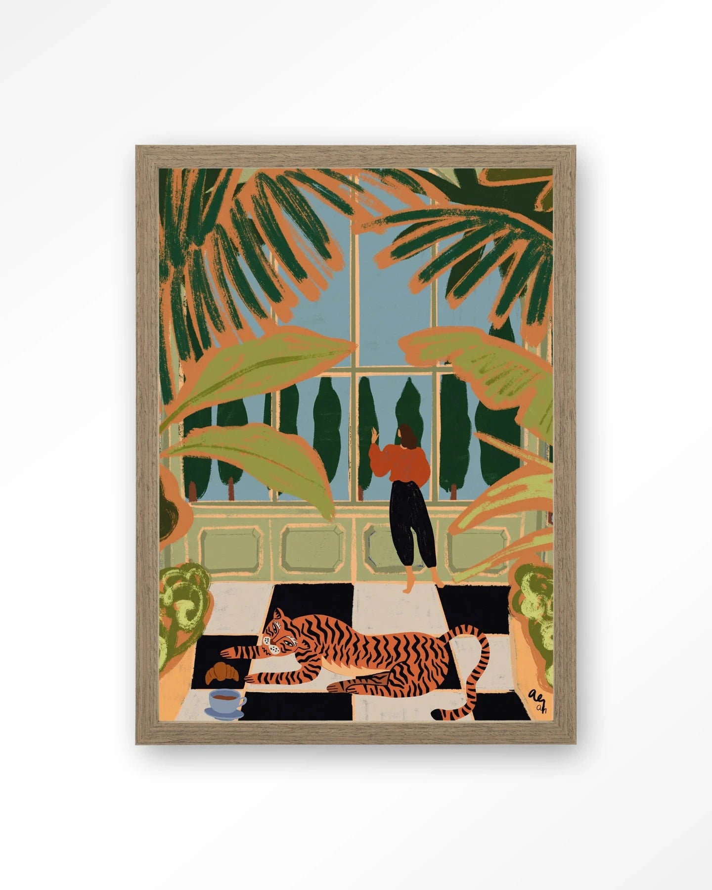 Green House - Moderne Wanddecoratie | Artprint, Glass Art, Wandkleed by Urban Cotton